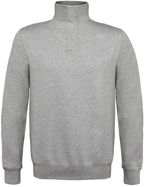 BC-WUI22-HalfZip-Sweat-ID004-unisex-heathergrey-3 B&C Sweat ID.004
