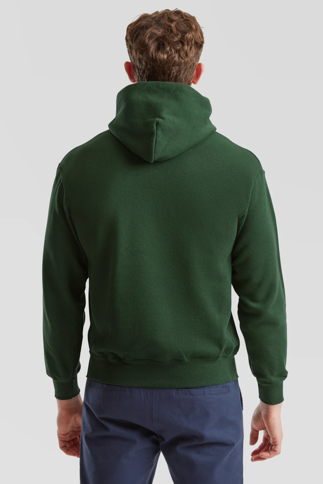 fruit-of-the-loom-62-208-0-classic-hooded-sweatshirt-bottlegreen-model-2 F.O.L. Classic Hooded Sweat