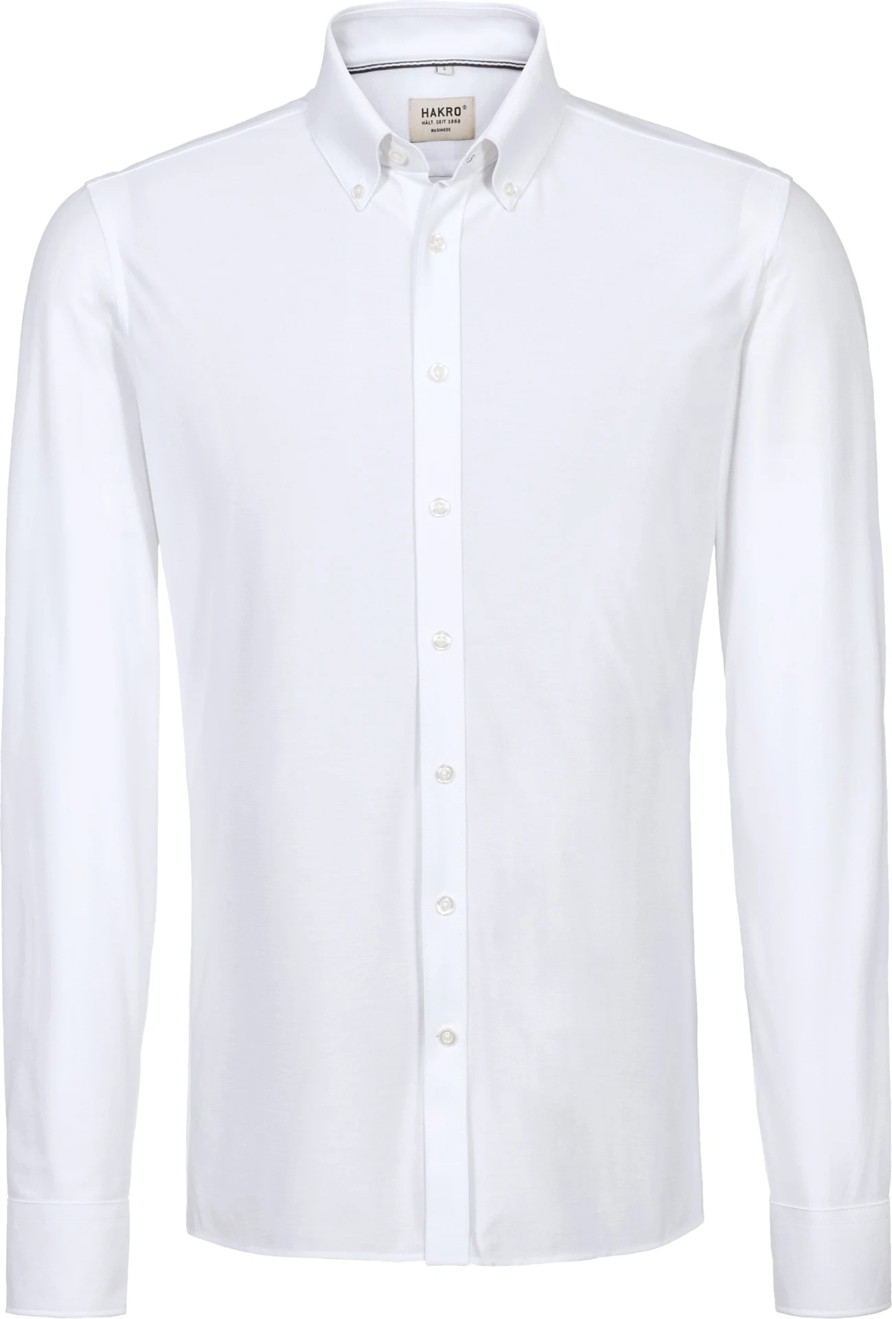 hakro-130-hemd-natural-stretch-regular-weiss-front-1 HAKRO Hemd 1/1 Arm 130 Natural Stretch regular