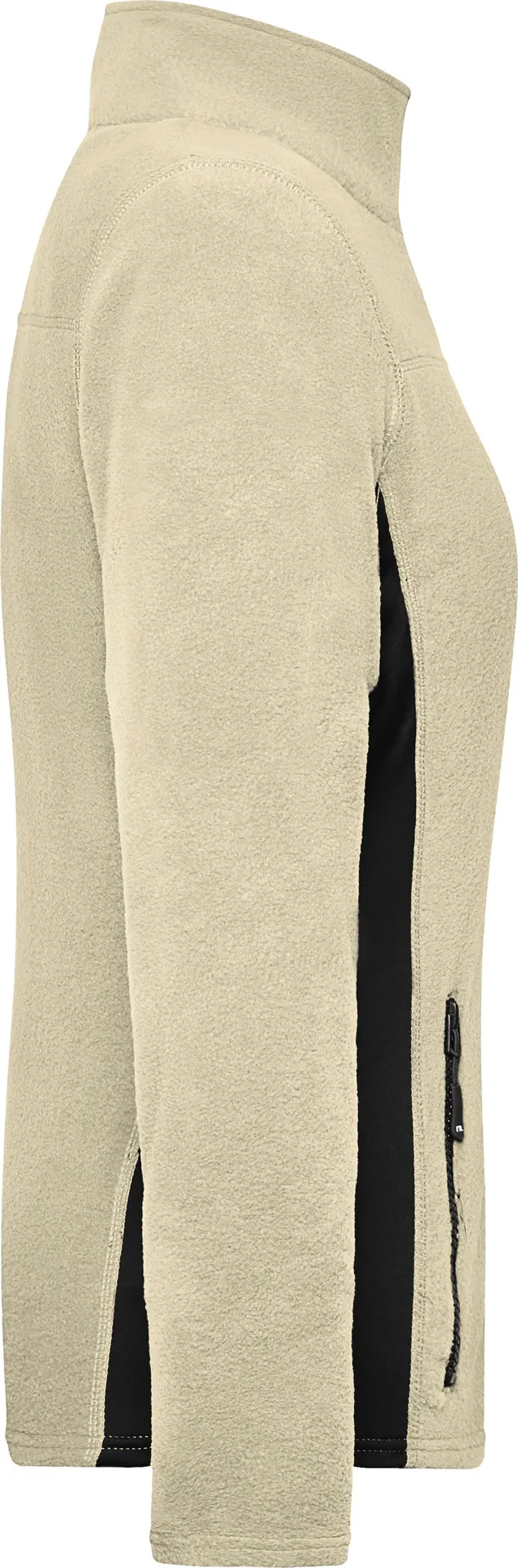 jn841-ladies-workwear-fleece-jacket-stone-black-right-6 James & Nicholson Ladies Workwear Fleece Jacket -Strong-