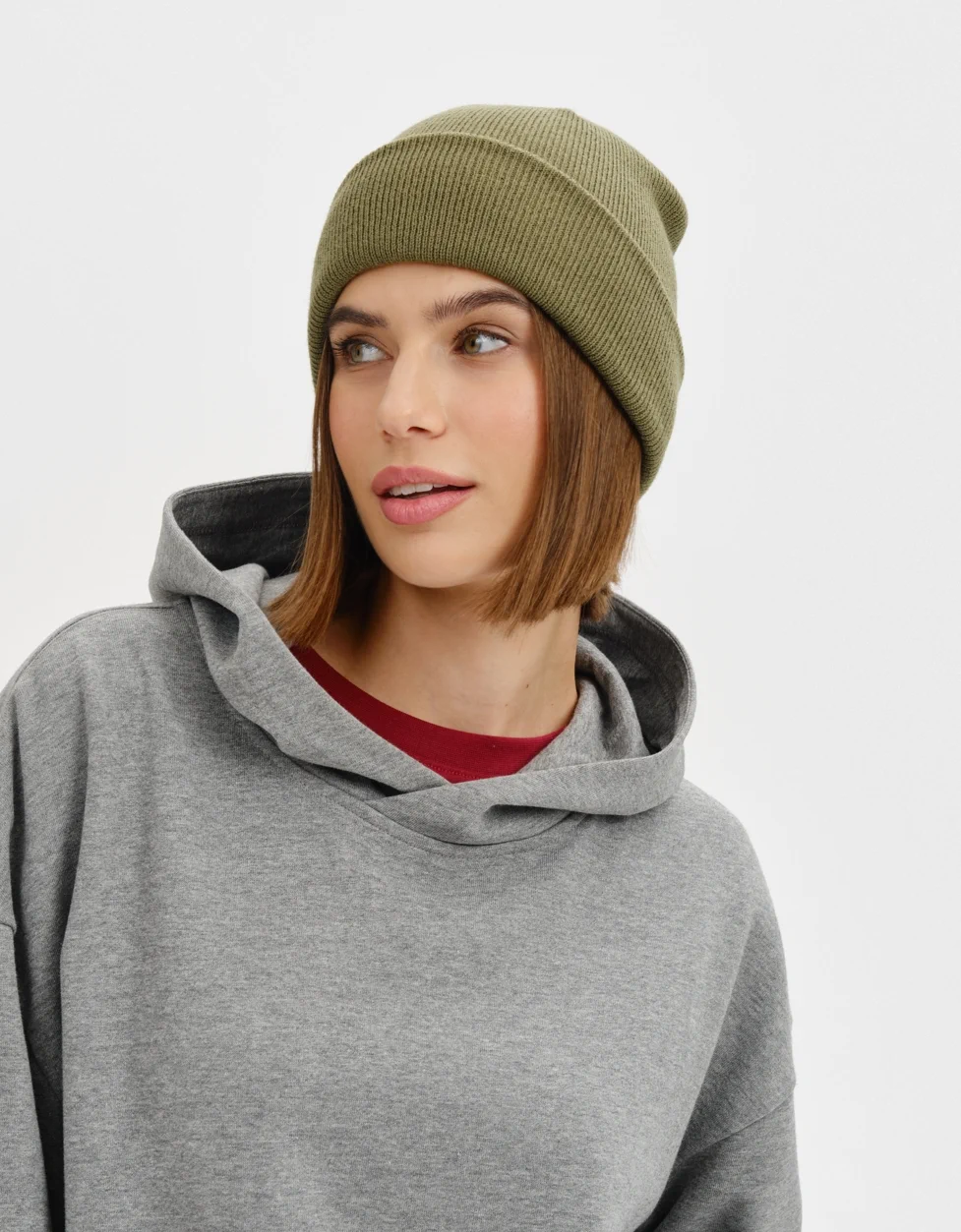 malfini-315-muetze-beanie-khaki-model-0 MALFINI Mütze Beanie 315