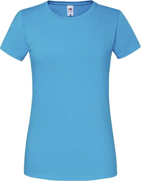fruit-of-the-loom-61-424-0-ladies-iconic-195-ringspun-premium-t-shirt-azureblue-4 F.O.L. Ringspun Premium T Lady-fit
