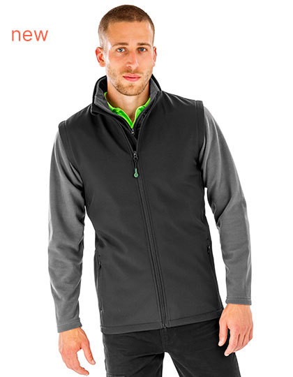 Result Mens Recycled 2-Layer Printable Softshell Bodywarmer Result Mens Recycled 2-Layer Printable Softshell Bodywarmer