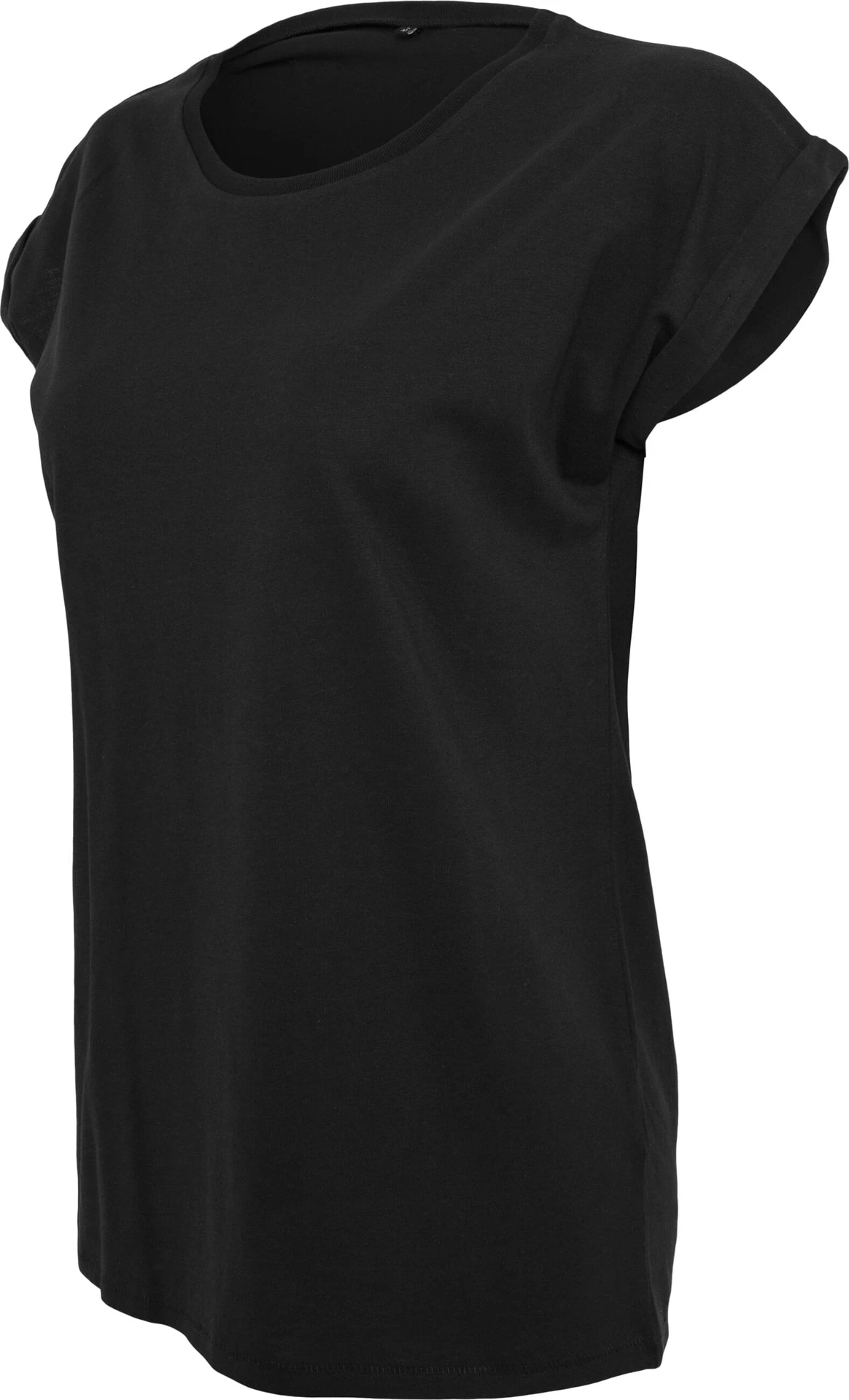 BYB-BY021-ladies-extended-shoulder-t-shirt-black-left-5 Build Your Brand Ladies Extended Shoulder Tee