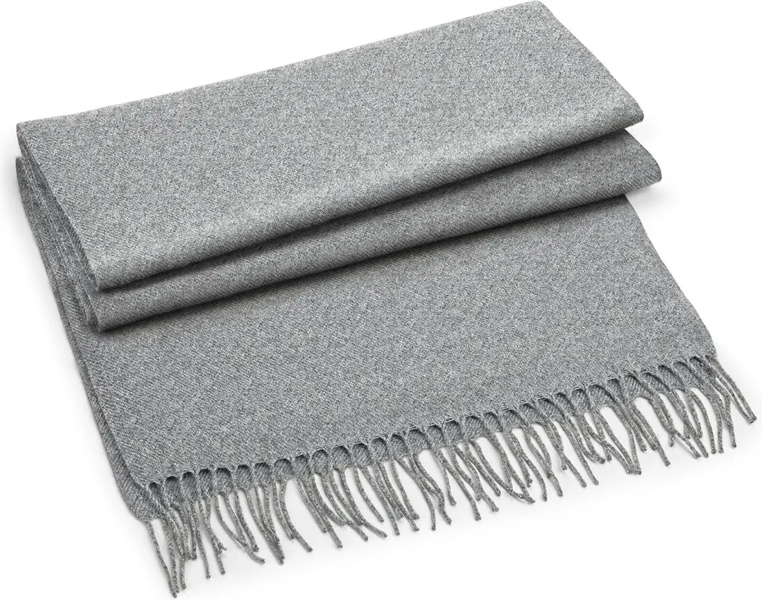 beechfield-b500-classic-woven-scarf-heathergrey-front-1 Beechfield Classic Woven Scarf