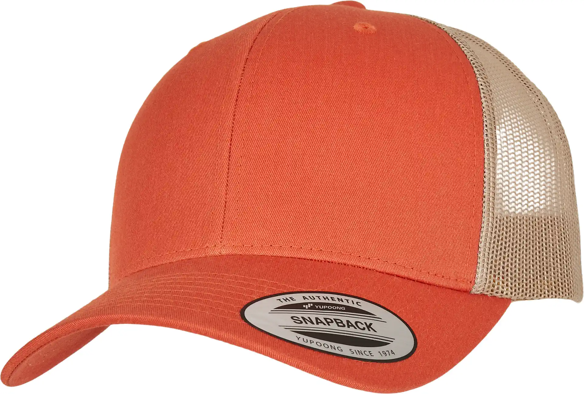 flexfit-6606t-retro-trucker-2-tone-rusticorange-khaki-front-1 FLEXFIT Retro Trucker 2-Tone
