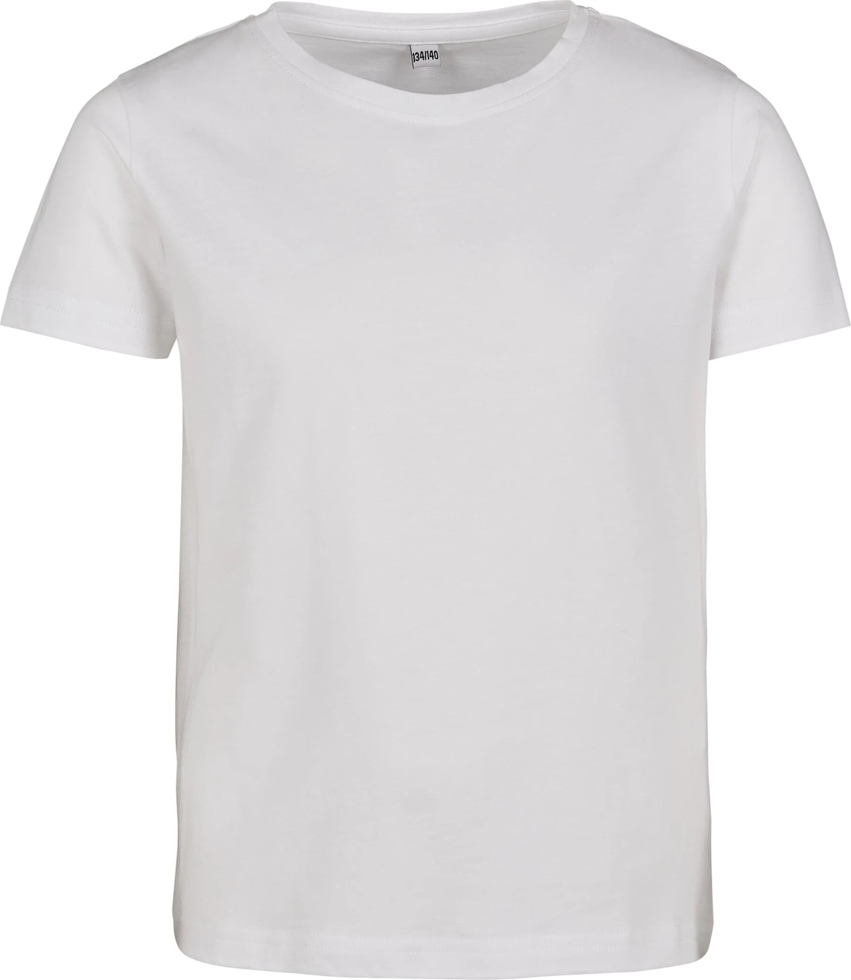 BYB-BY115-girls-short-sleeve-t-shirt-white-front-4 Build Your Brand Girls Short Sleeve Tee