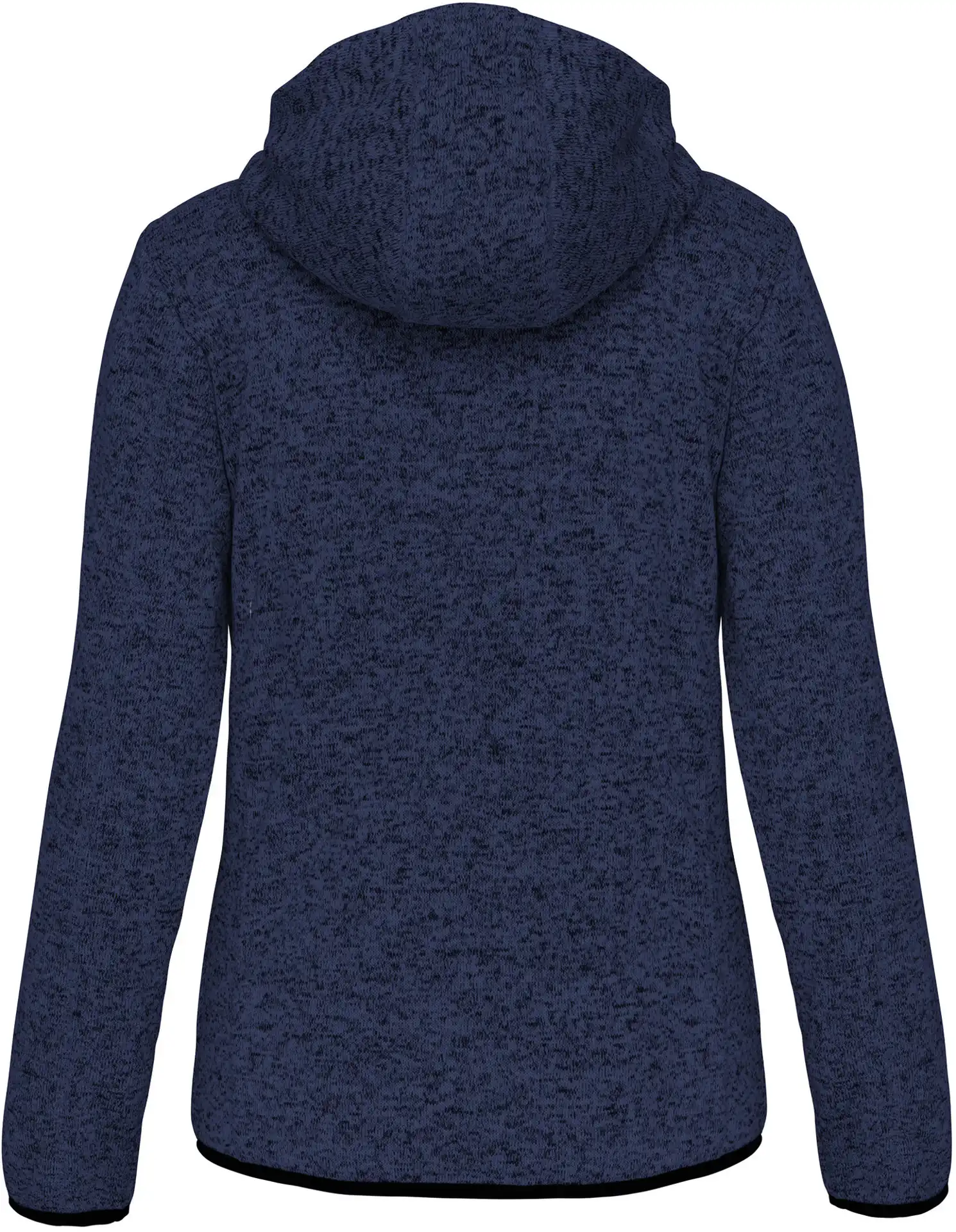 Kariban Damen Melange Kapuzen Strickfleece Jacke