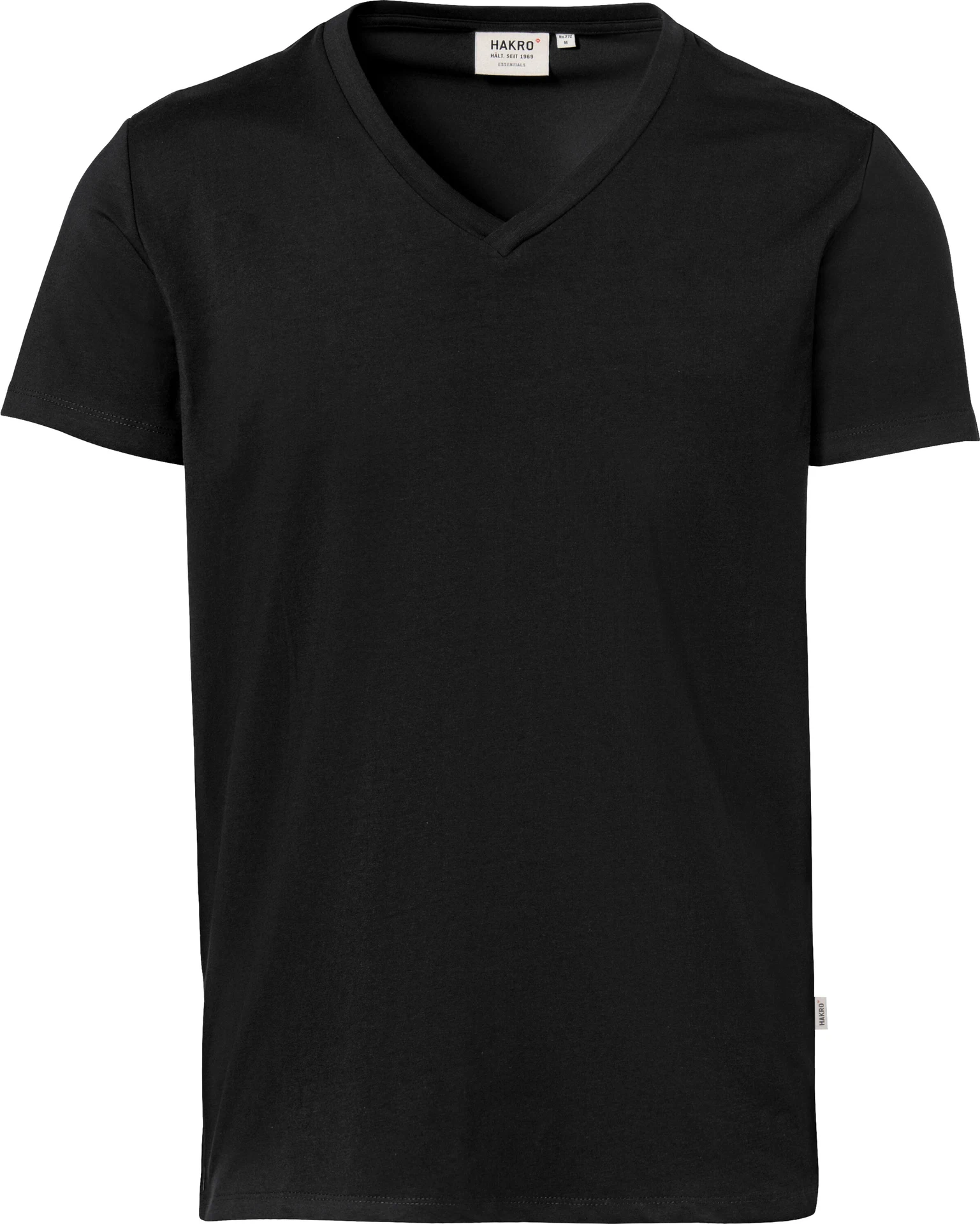hakro-272-v-shirt-stretch-schwarz-front-1 HAKRO V-Shirt 272 Stretch