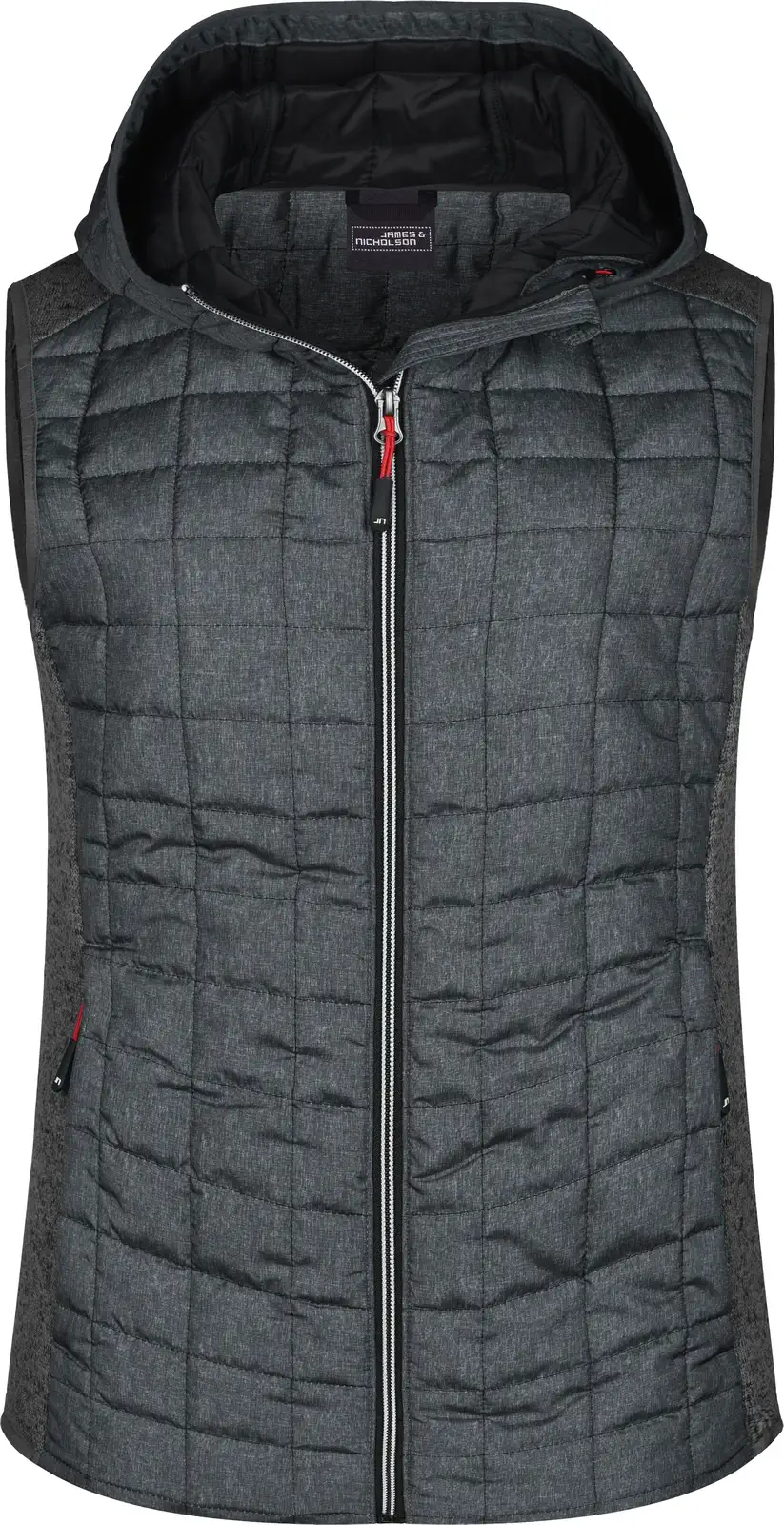 James & Nicholson Ladies Knitted Hybrid Vest