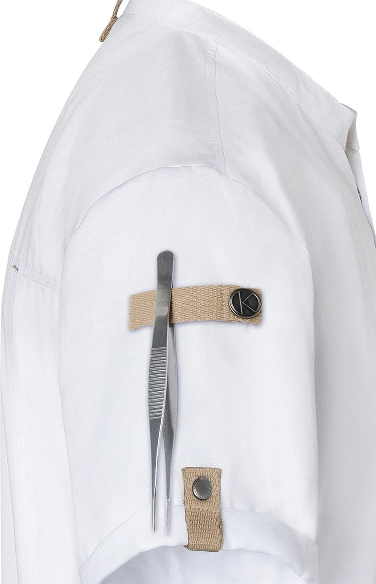 karlowsky-jm36-kurzarm-kochjacke-green-generation-white-detail-9 KARLOWSKY Kurzarm Kochjacke Green-Generation