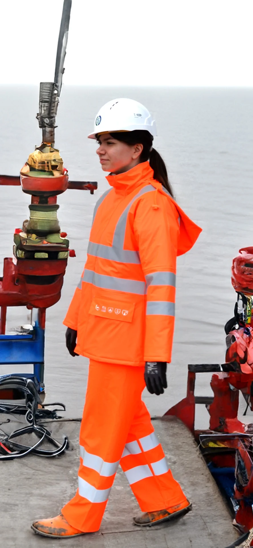 Lyngsøe FR-LR52 Damen Flammhemmende Hi-Vis Regenhose