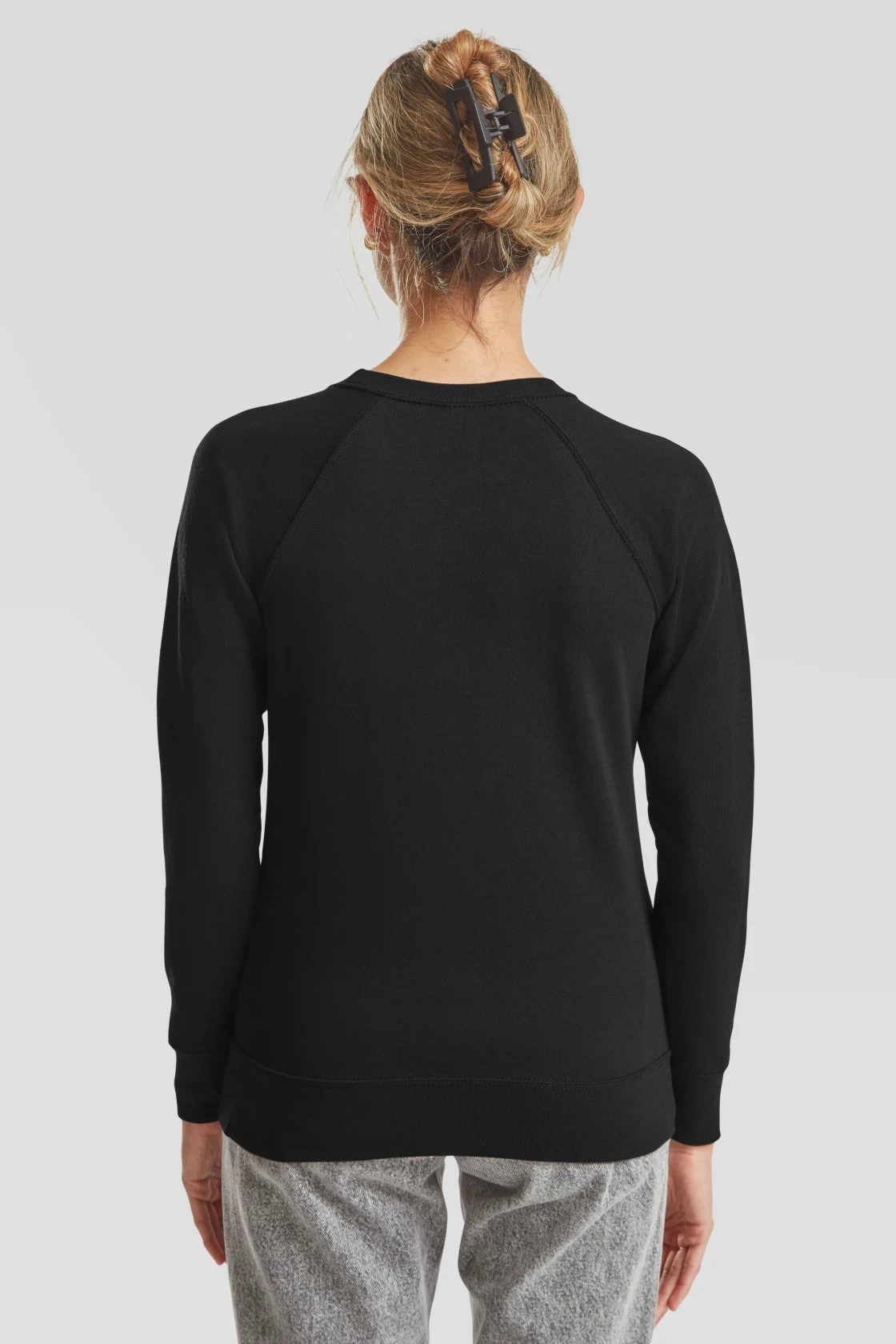 fruit-of-the-loom-62-146-0-ladies-lightweight-raglan-sweatshirt-black-model-2 F.O.L. Lady-Fit LW Raglan Sweat