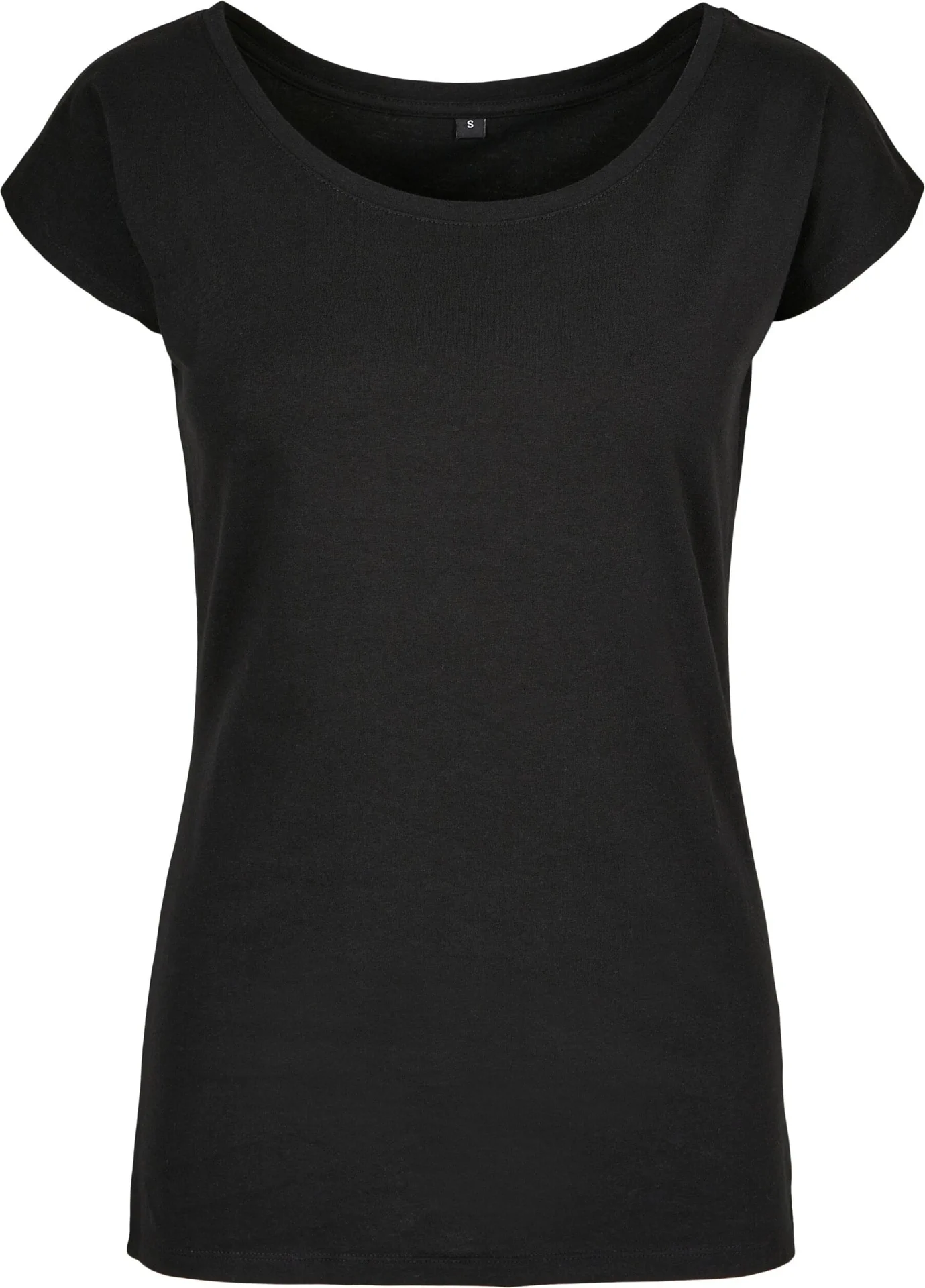 BYB-BB013-ladies-wide-neck-t-shirt-black-front-4 Build Your Brand Ladies Wide Neck Tee