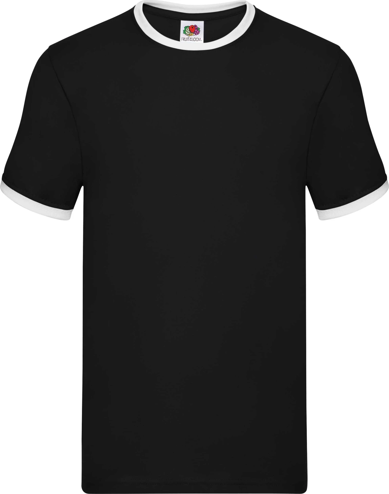 fruit-of-the-loom-61-168-0-ringer-t-shirt-black-white-4 F.O.L. Ringer Tee