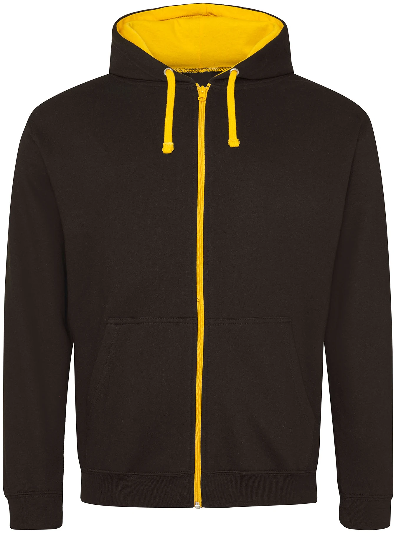 justhoods-jh053-varsity-zoodie-jetblack-gold-front-1 Just Hoods Varsity Zoodie