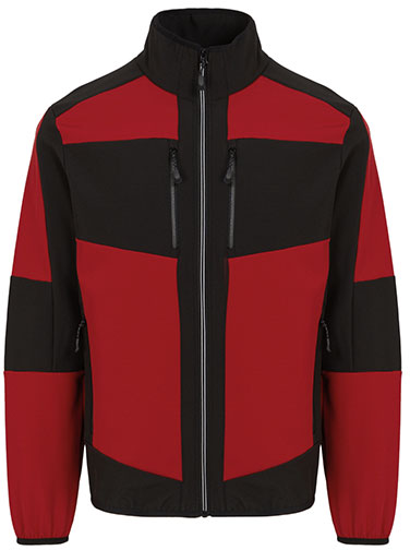 regatta-tra753-e-volve-unisex-2-layer-softshell-jacket-classic-red-black-front-1 Regatta E-volve Unisex 2-Layer Softshell Jacket