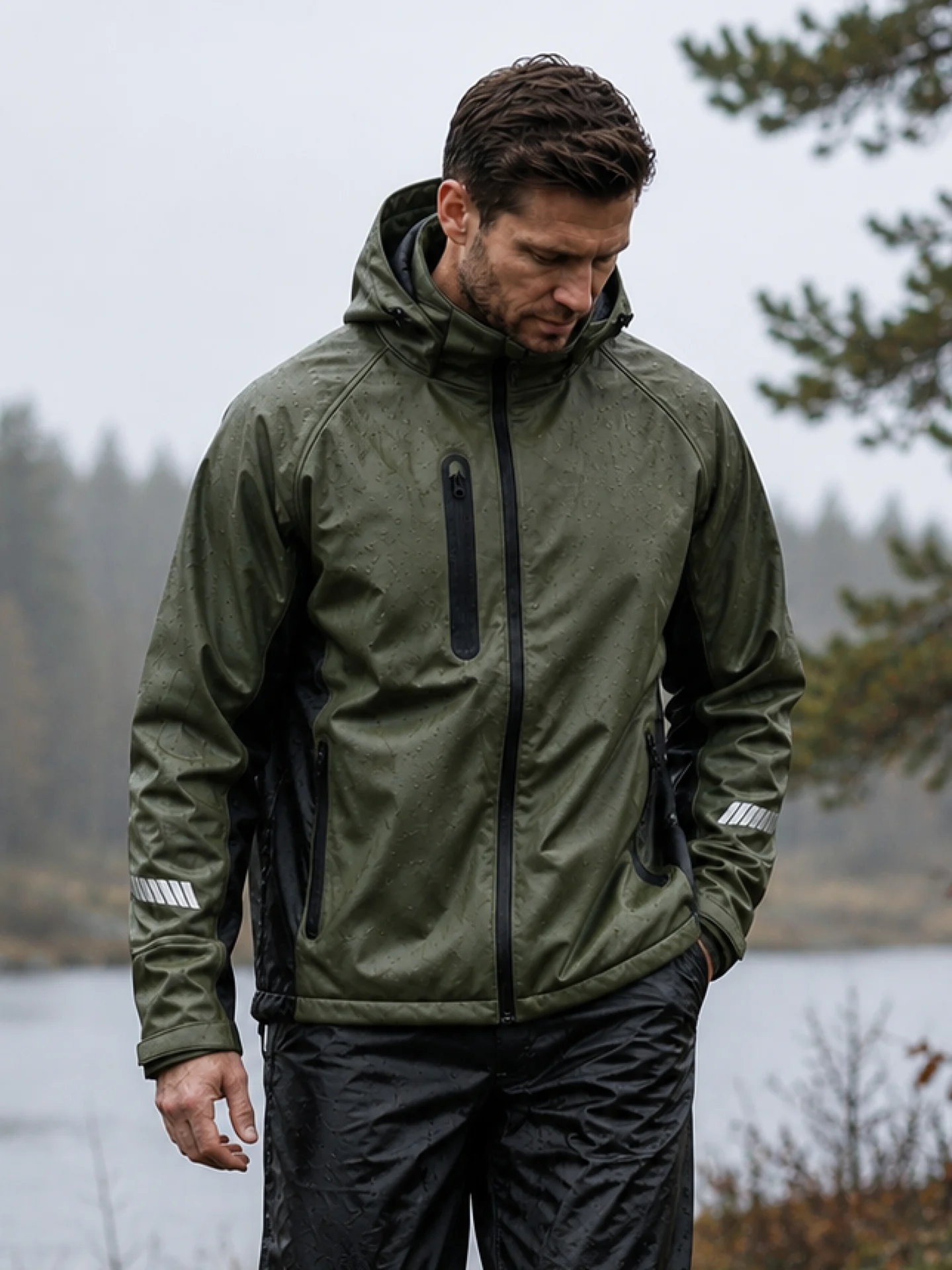 Lyngsøe F1348 Regenjacke mit weichem Fleecefutter