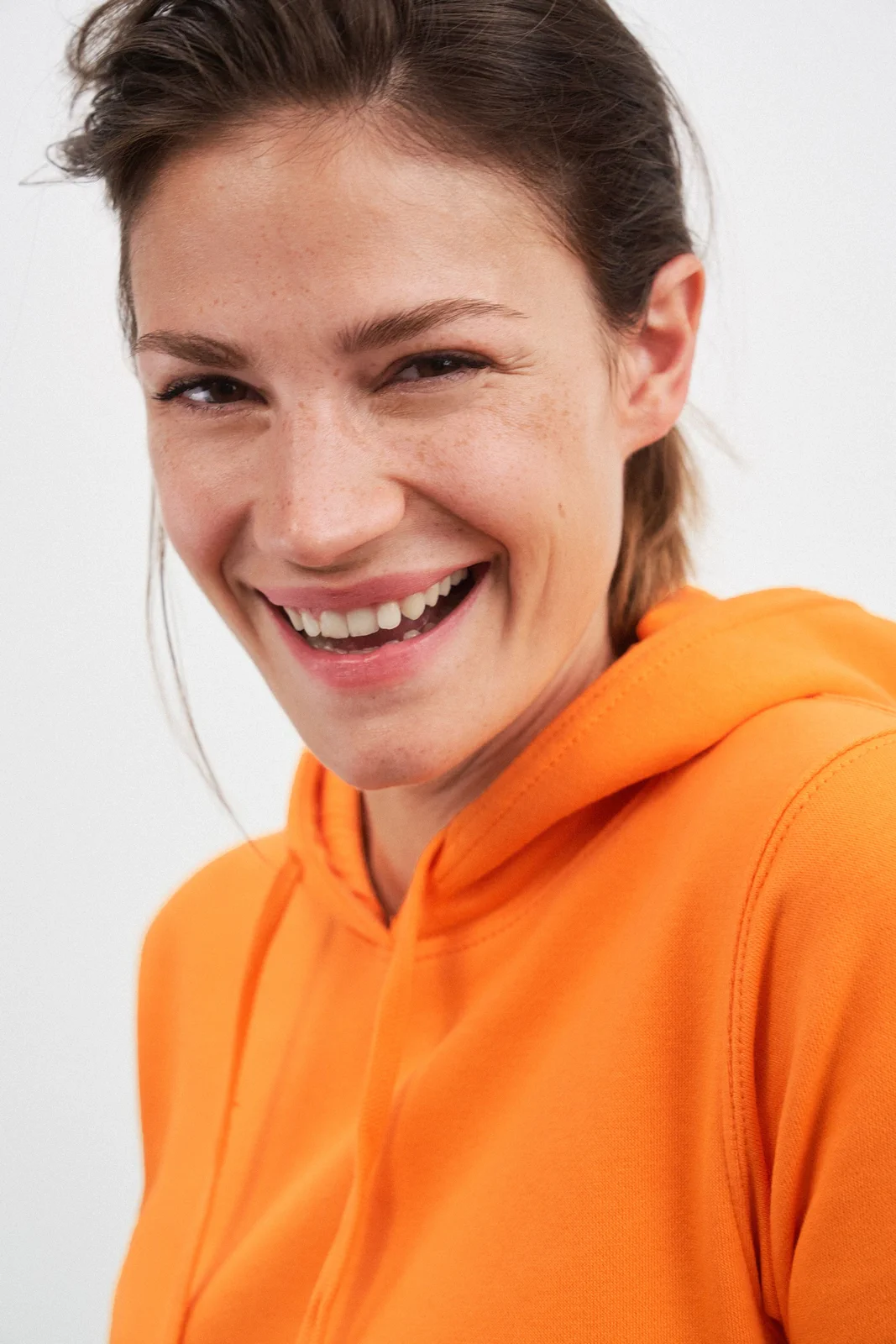 jn051-ladies-hooded-sweatshirt-model-0 James & Nicholson Ladies Hooded Sweat