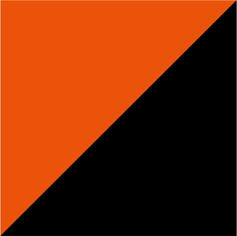 fluorescent orange/black