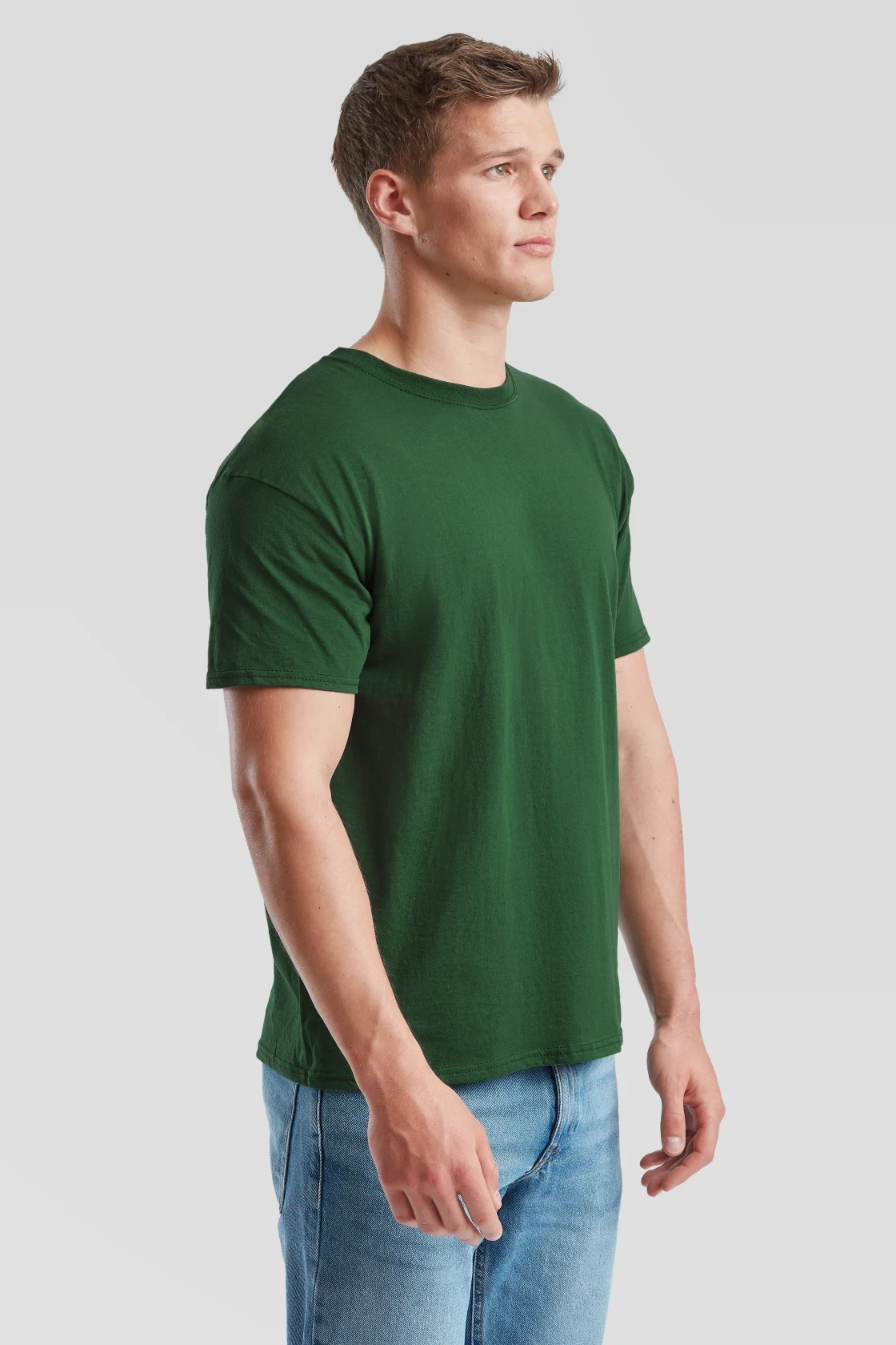 fruit-of-the-loom-61-082-0-original-t-shirt-bottlegreen-model-1 F.O.L. Original T