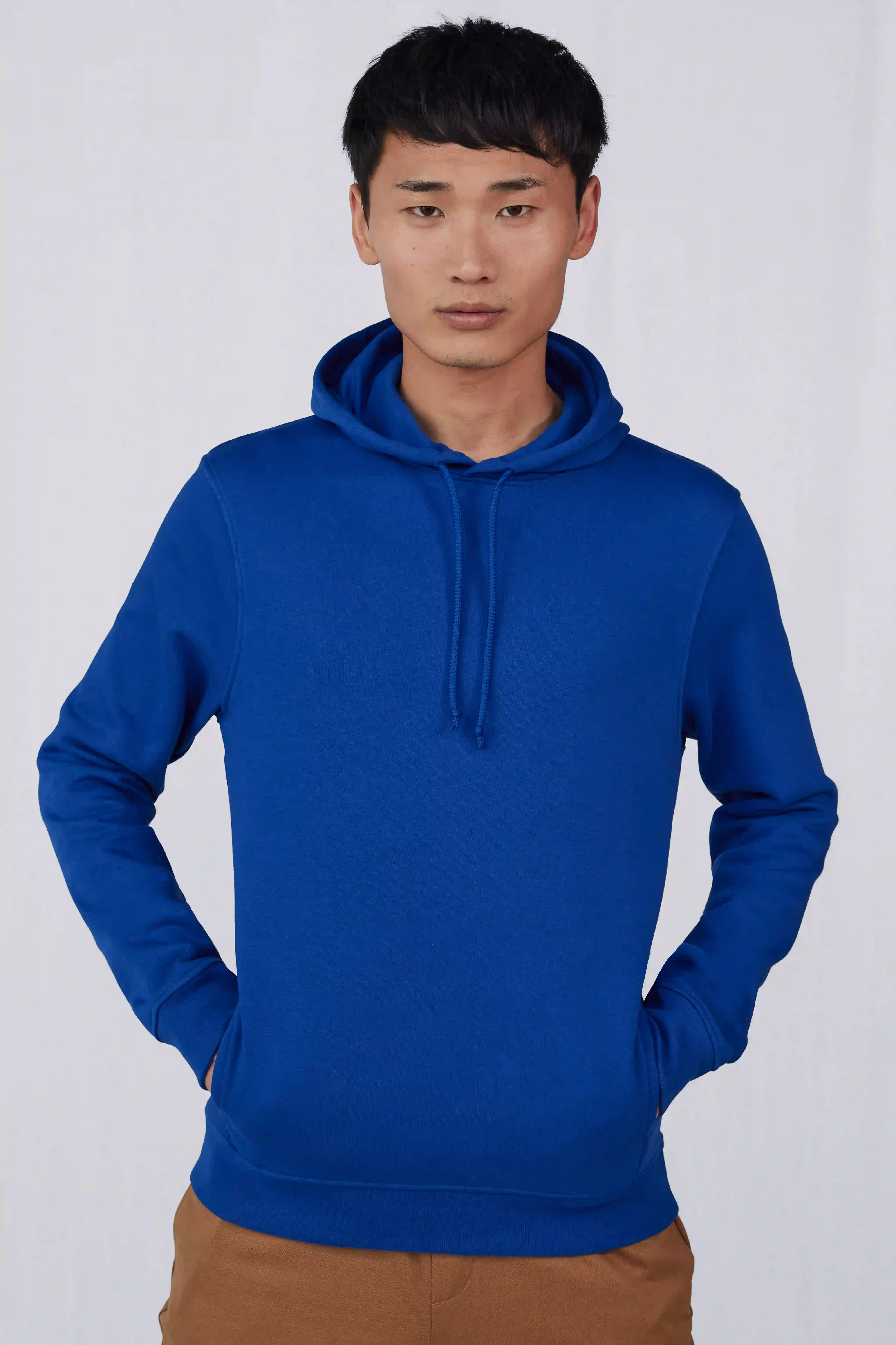 bc-wu33b-inspire-hooded-sweatshirt-royal-blue-model-1 B&C Inspire Hooded Sweat