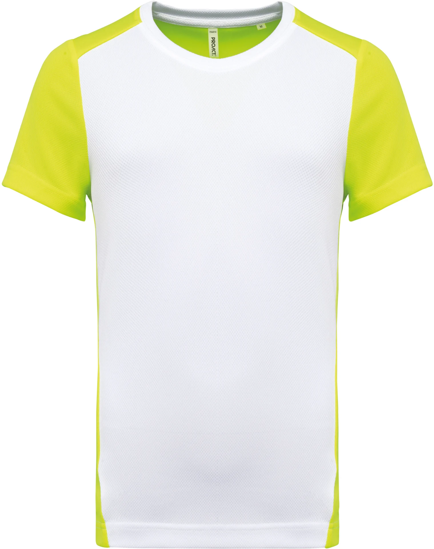 kariban-PA4014-herren-kontrast-sport-shirt-white-fluorescentyellow-front-3 Kariban Herren Kontrast Sport Shirt