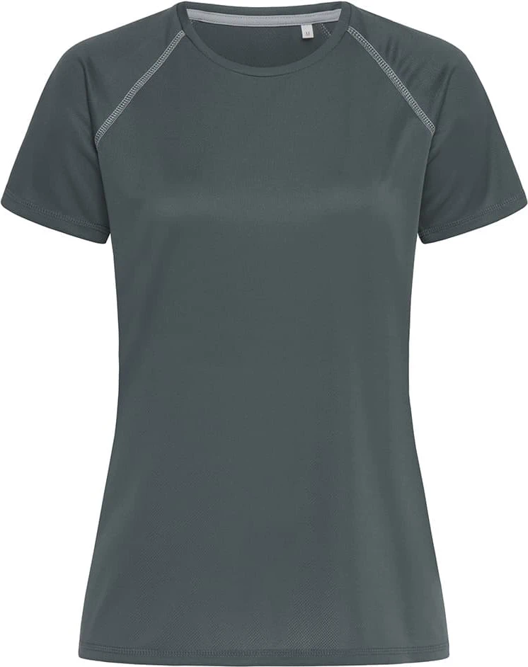 stedman-st8130-mesh-team-raglan-women-granitegrey-front-4 Stedman Active Team Raglan for women
