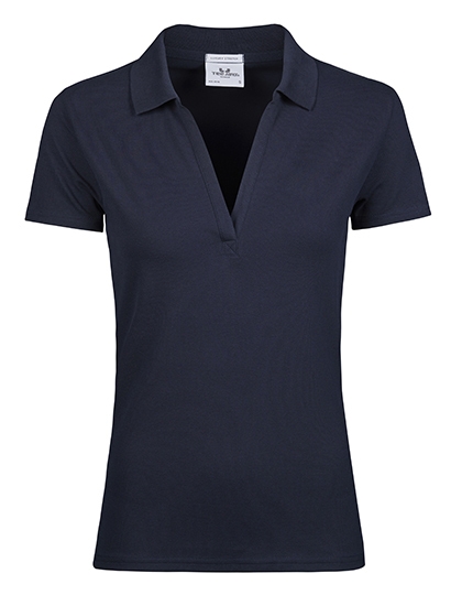 TEE JAYS Womens Luxury Stretch V-Neck Polo