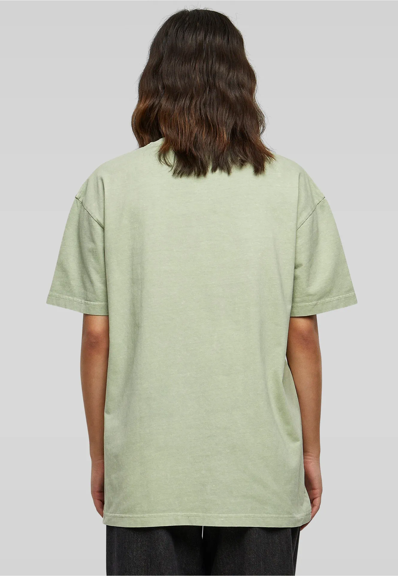 BYB-BY270-ladies-oversized-acid-wash-t-shirt-softsalvia-model-2 Build Your Brand Ladies Oversized Acid Wash Tee