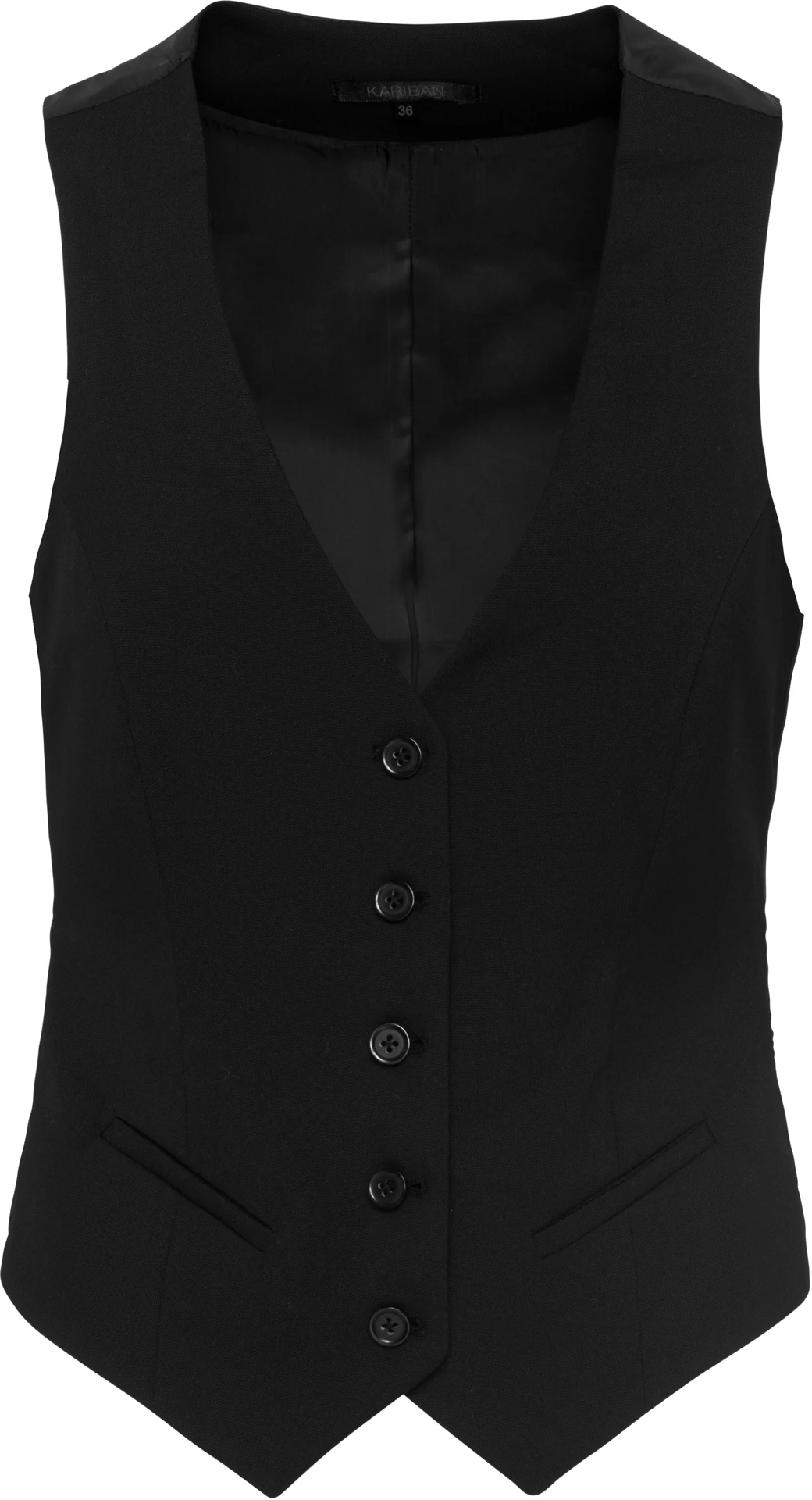 kariban-K502-damen-weste-black-front-3 Kariban Damen Weste