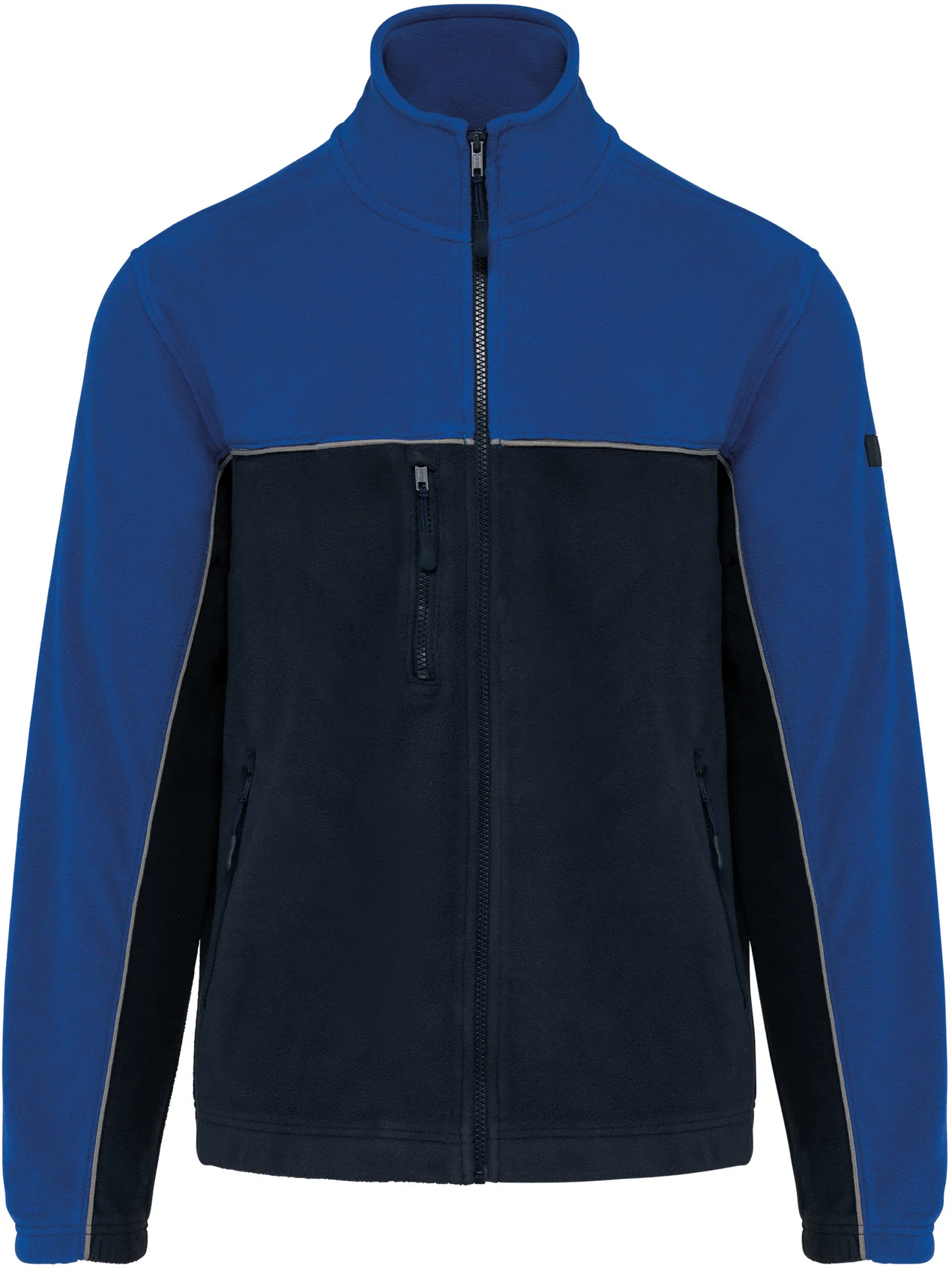 kariban-WK904-workwear-fleece-jacke-navy-royalblue-front-3 Kariban Workwear Fleece Jacke