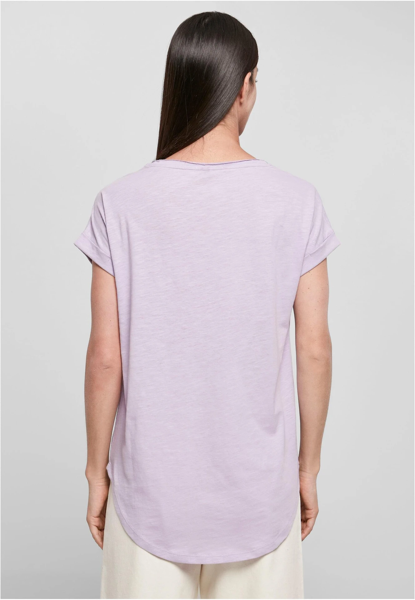 Build Your Brand Ladies Long Slub Tee