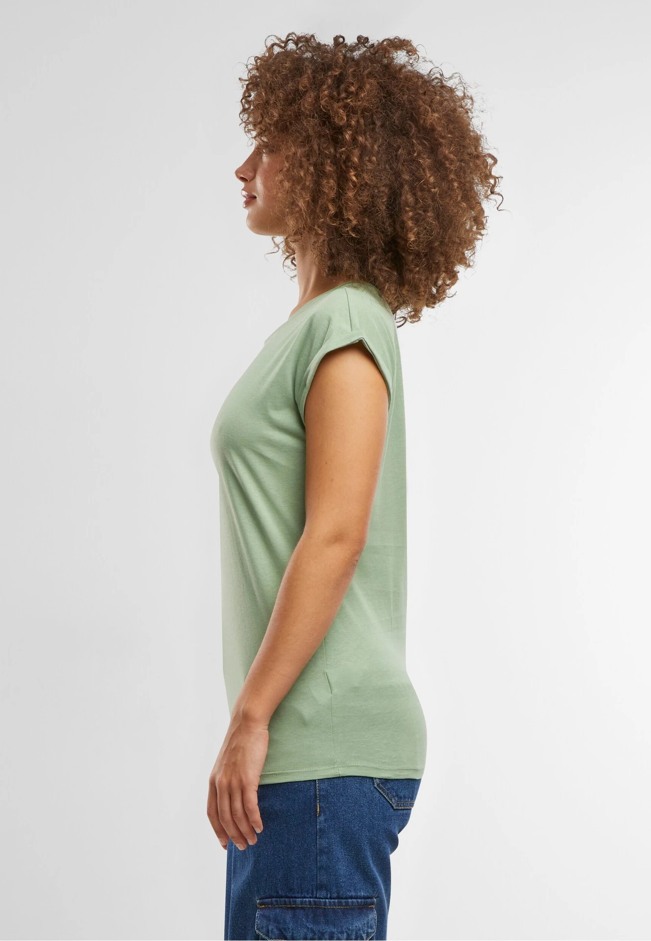 Build Your Brand Ladies Extended Shoulder Tee