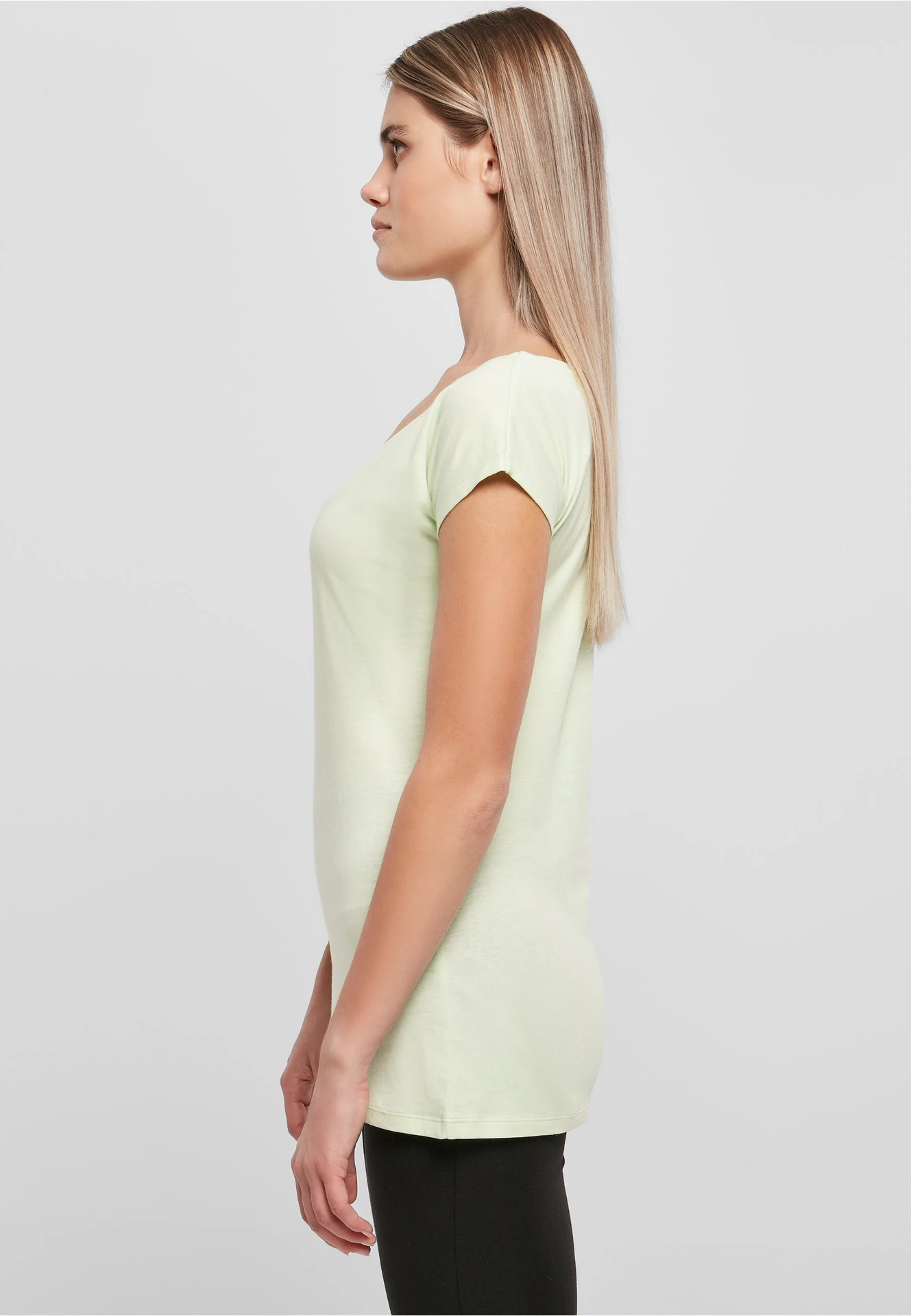 Build Your Brand Ladies Wide Neck Tee
