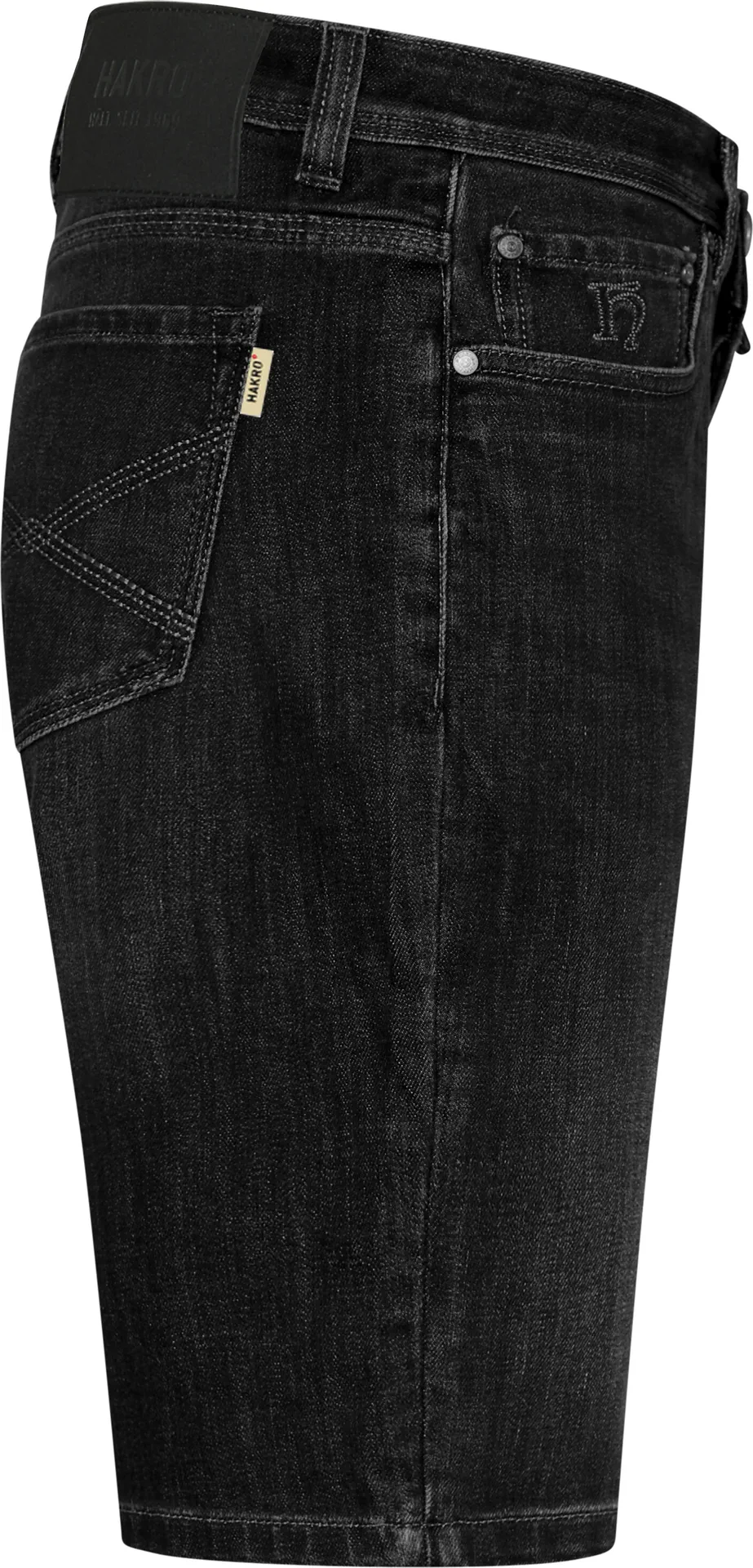 hakro-733-5-pocket-jeansshorts-x-stretch-eco-schwarz-4 HAKRO 5-Pocket-Jeansshort X-Stretch 733 ECO