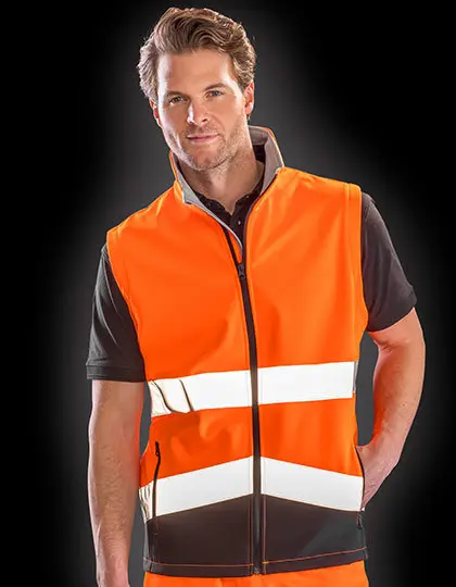 Result Printable Safety Softshell Gilet