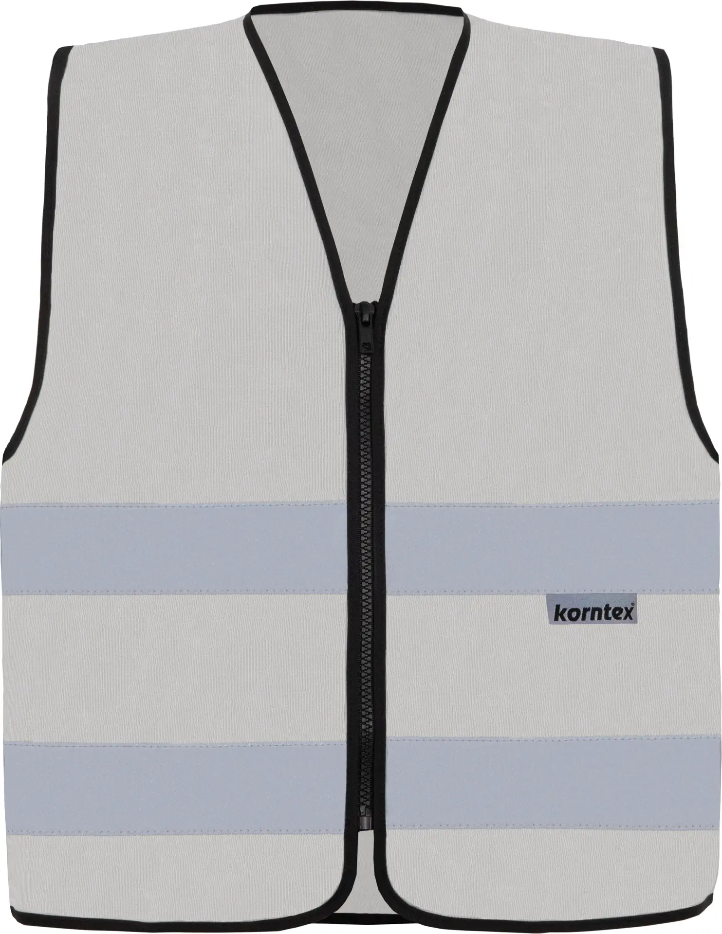 korntex-rx217-hi-vis-safety-vest-cologne-with-front-zipper-ash-front-1 Korntex Warnweste mit Reißverschluss Cologne