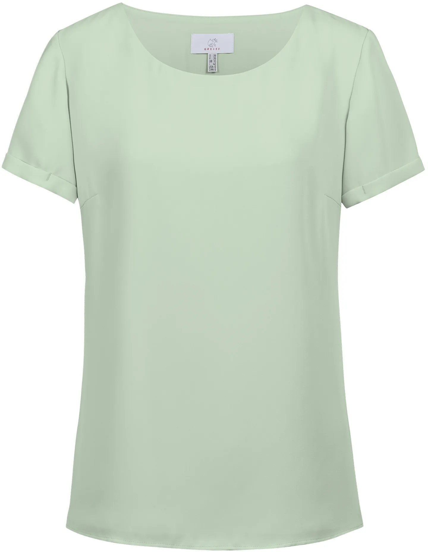 greiff-6577-chiffon-bluse-14-rf_1446_mint-front-2 GREIFF Chiffon-Bluse kurzarm Regular Fit