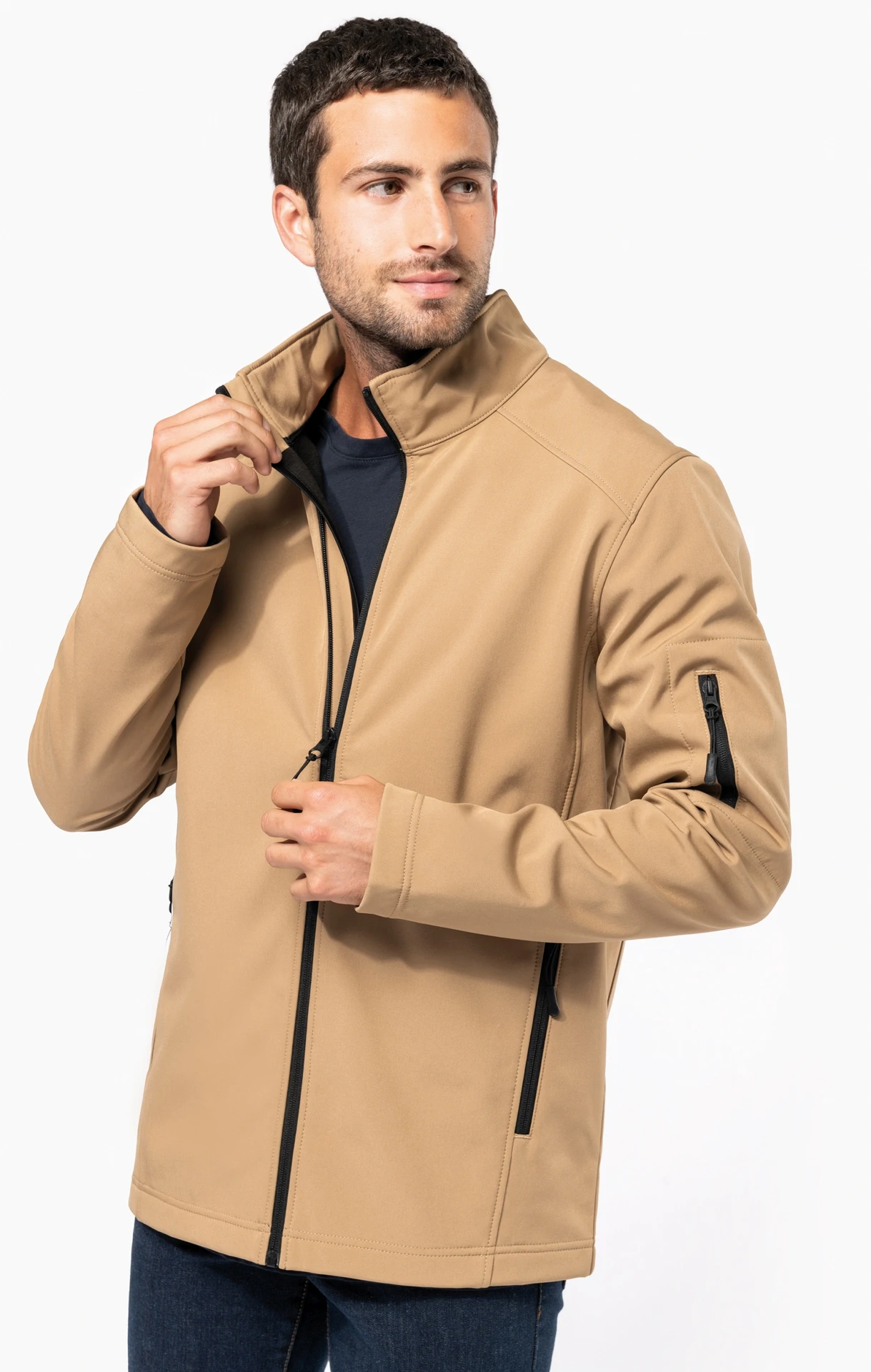 kariban-K401-herren-3-lagen-softshell-jacke-model-0 Kariban Herren 3-Lagen Softshell Jacke