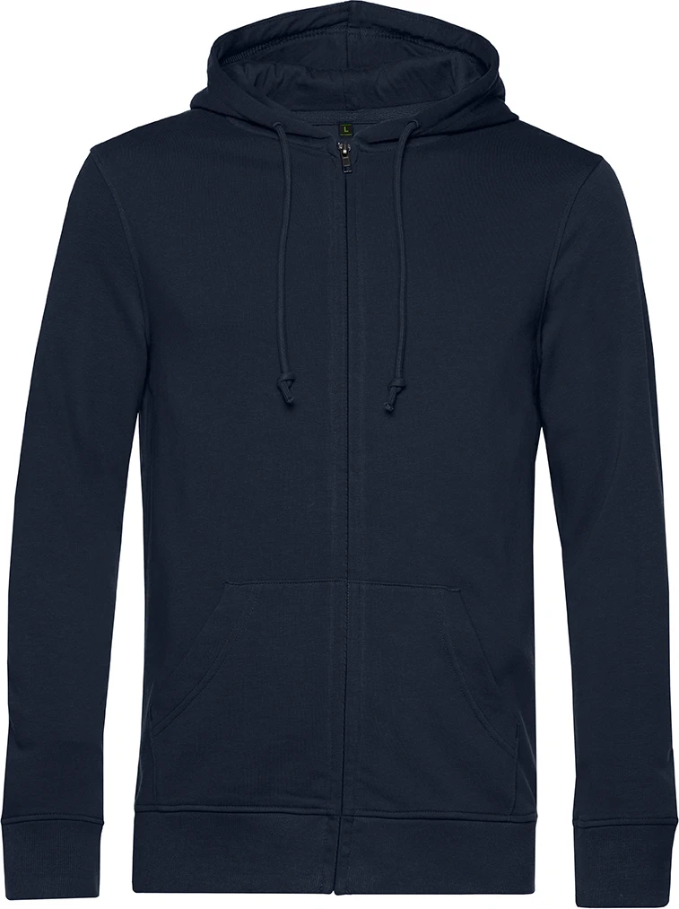 BC-WU35B-inspire-zipped-hood-navyblue-0 B&C Organic Zipped Hood Jacket