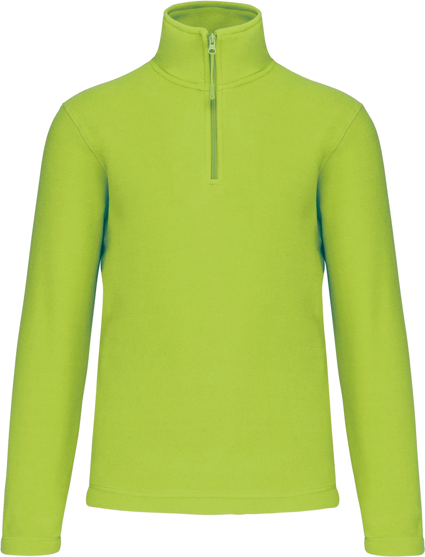 kariban-K912-microfleece-pullover-mit-viertel-zip-enzo-lime-front-3 Kariban Microfleece Pullover mit 1/4 Zip "Enzo"