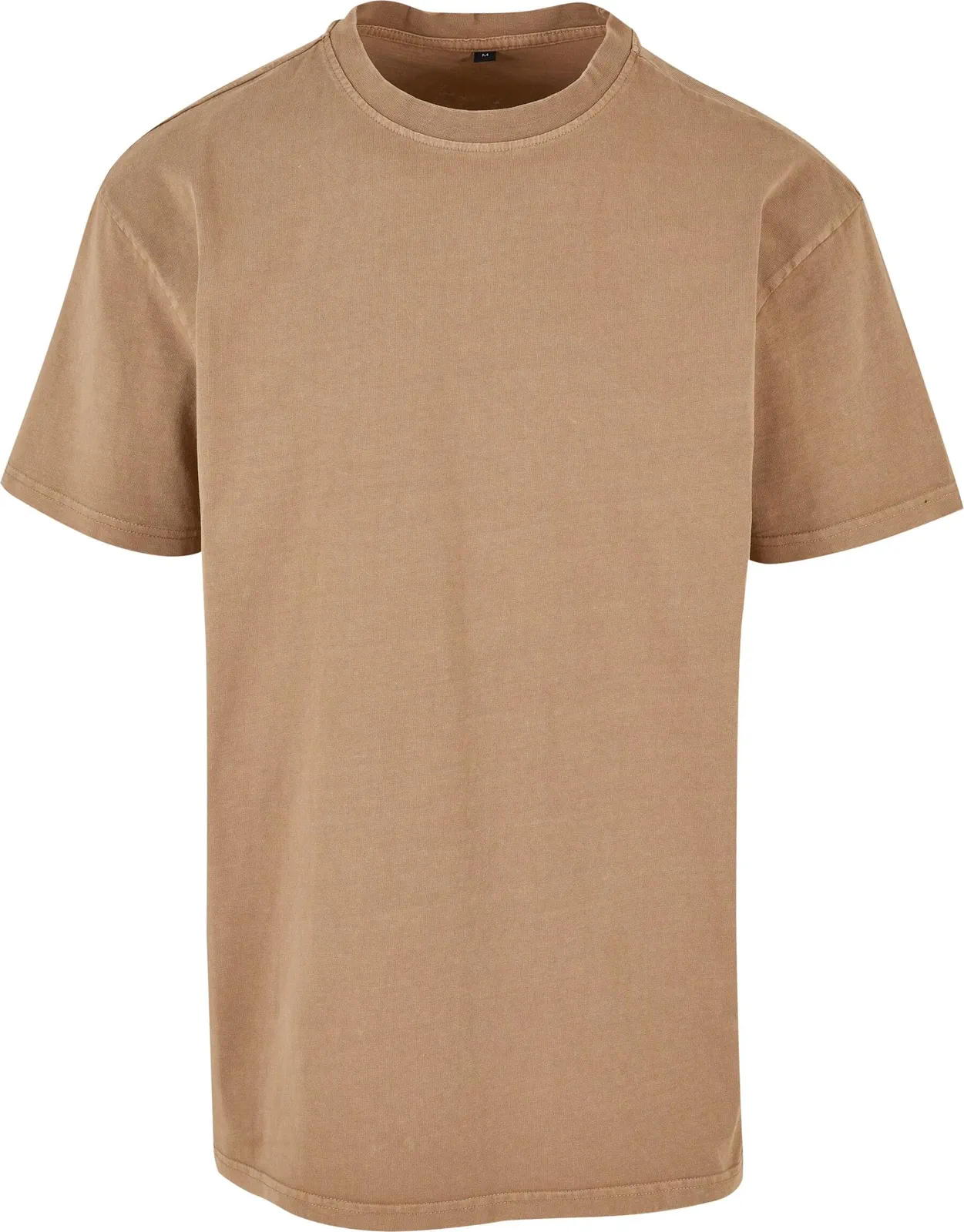 BYB-BY189-acid-washed-heavy-oversize-t-shirt-beige-front-4 Build Your Brand Acid Washed Heavy Oversize Tee