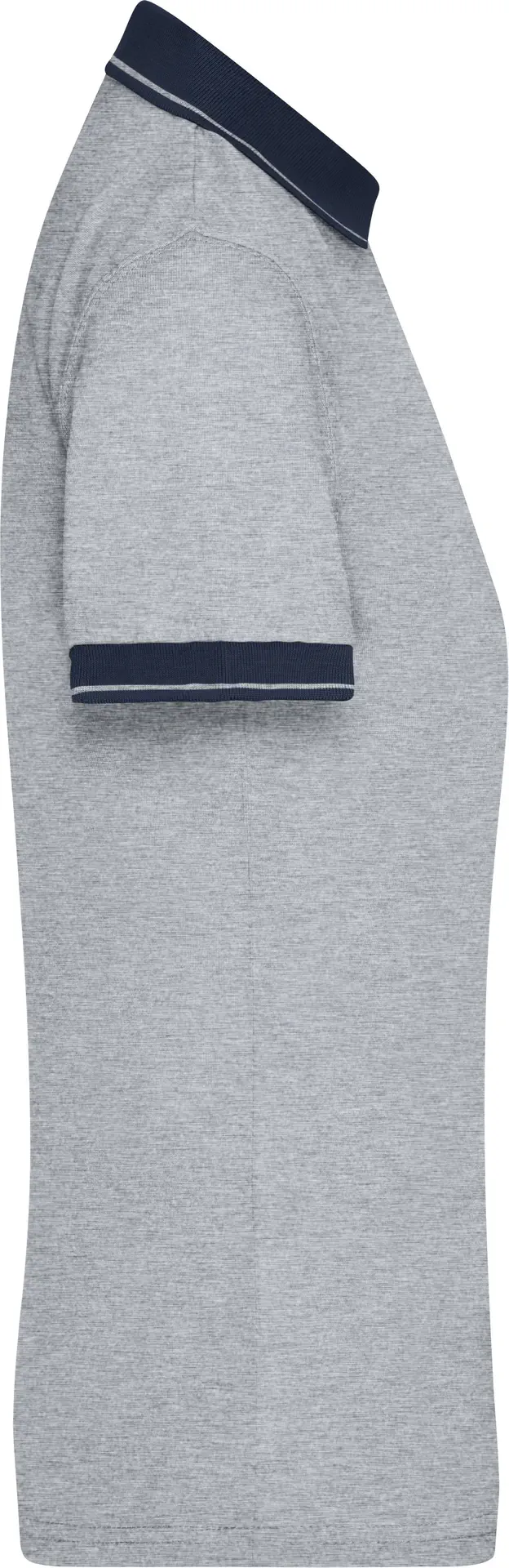 jn705-ladies-heather-poloshirt-greyheather-navy-right-6 James & Nicholson Ladies Heather Polo