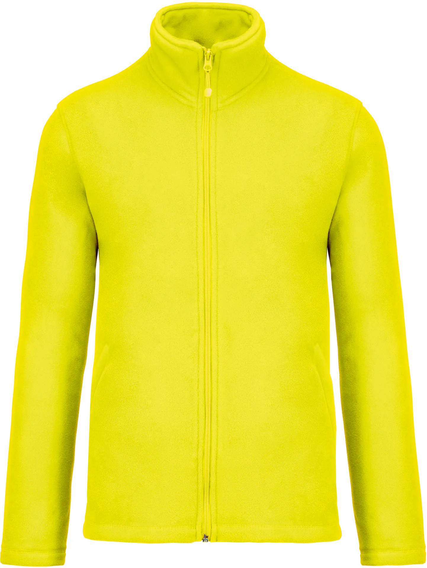 kariban-K911-microfleece-jacke-falco-fluorescentyellow-front-3 Kariban Microfleece Jacke "Falco"