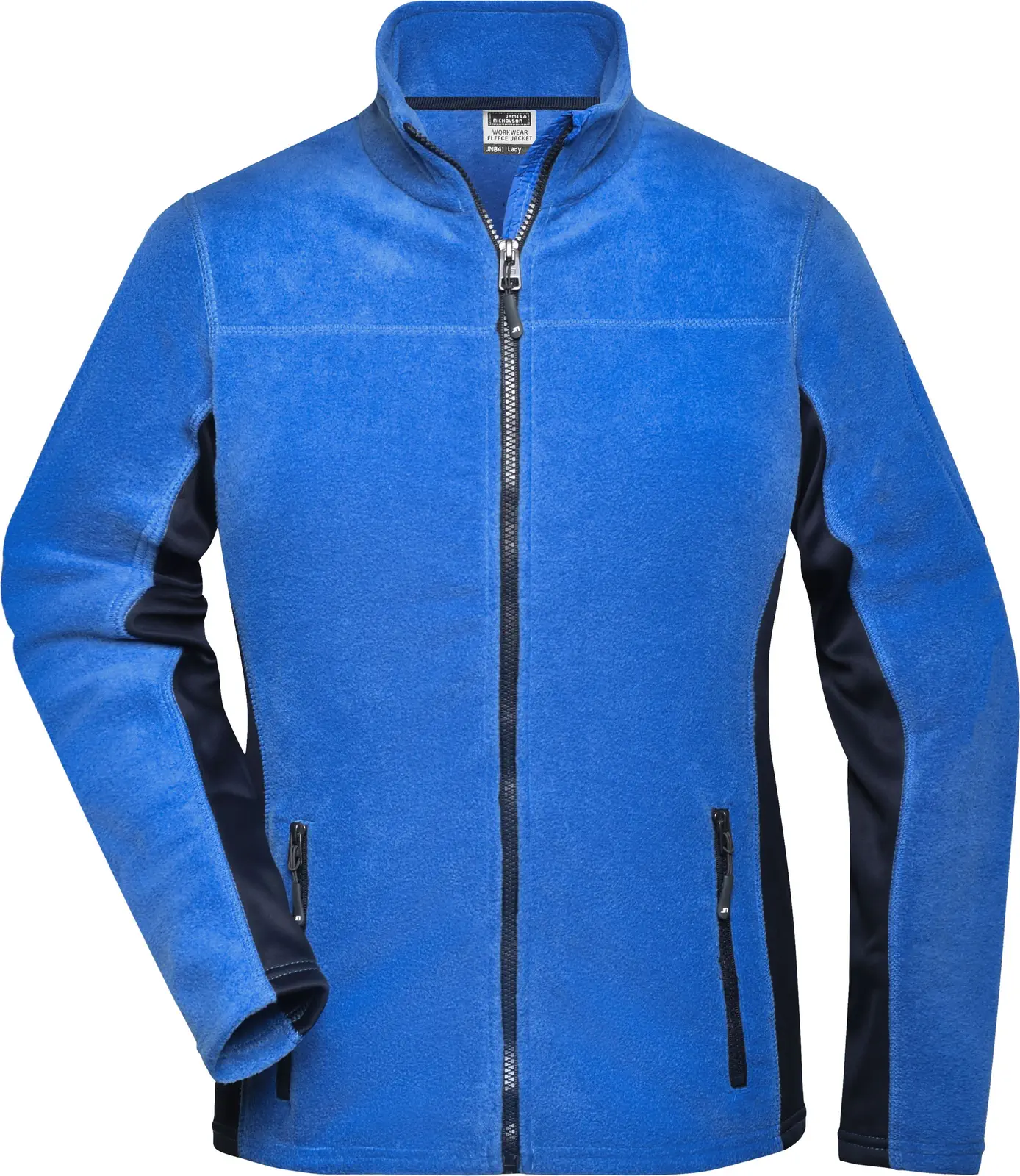 jn841-ladies-workwear-fleece-jacket-royal-navy-front-3 James & Nicholson Ladies Workwear Fleece Jacket -Strong-