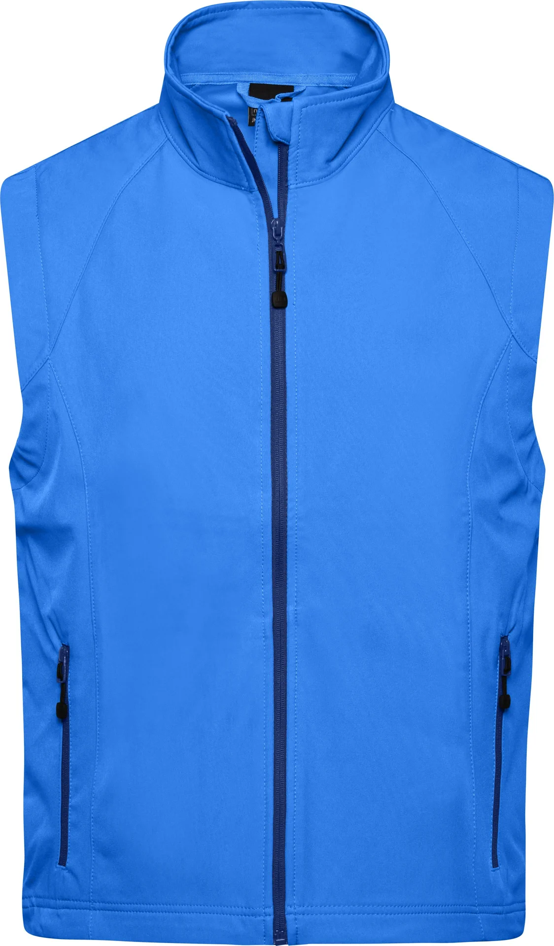 jn1022-mens-softshell-vest-azur-front-3 James & Nicholson Men's Stretch Softshell Vest
