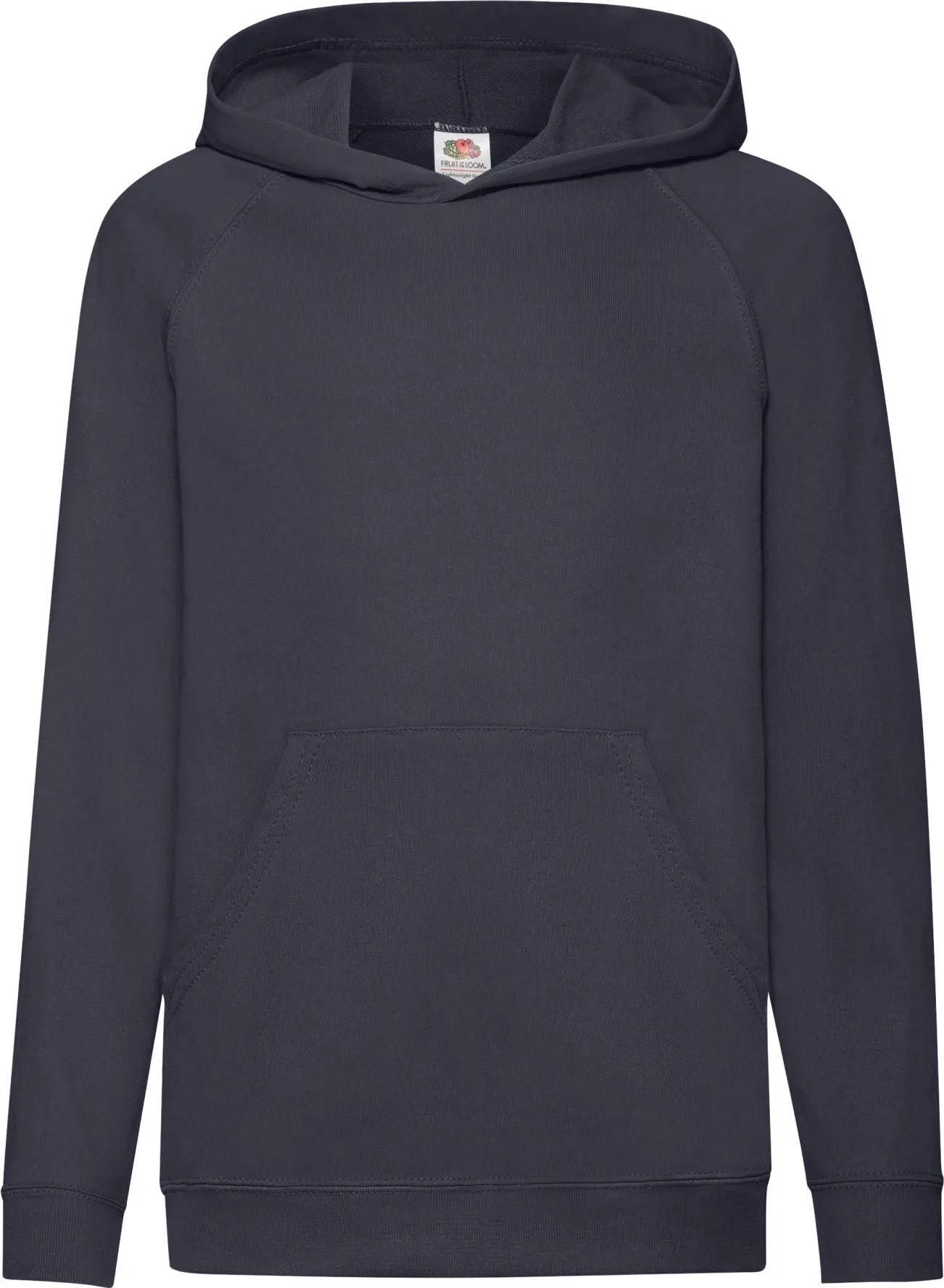 fruit-of-the-loom-62-009-0-kids-lightweight-hooded-sweatshirt-deepnavy-4 F.O.L. Kids Lightweight Hooded Sweat