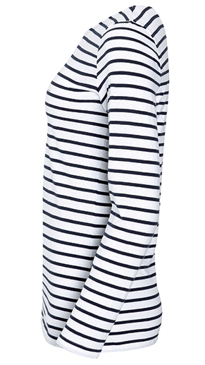 SOL'S Women's Long Sleeve Striped T-Shirt Marine SOL'S Women's Long Sleeve Striped T-Shirt Marine