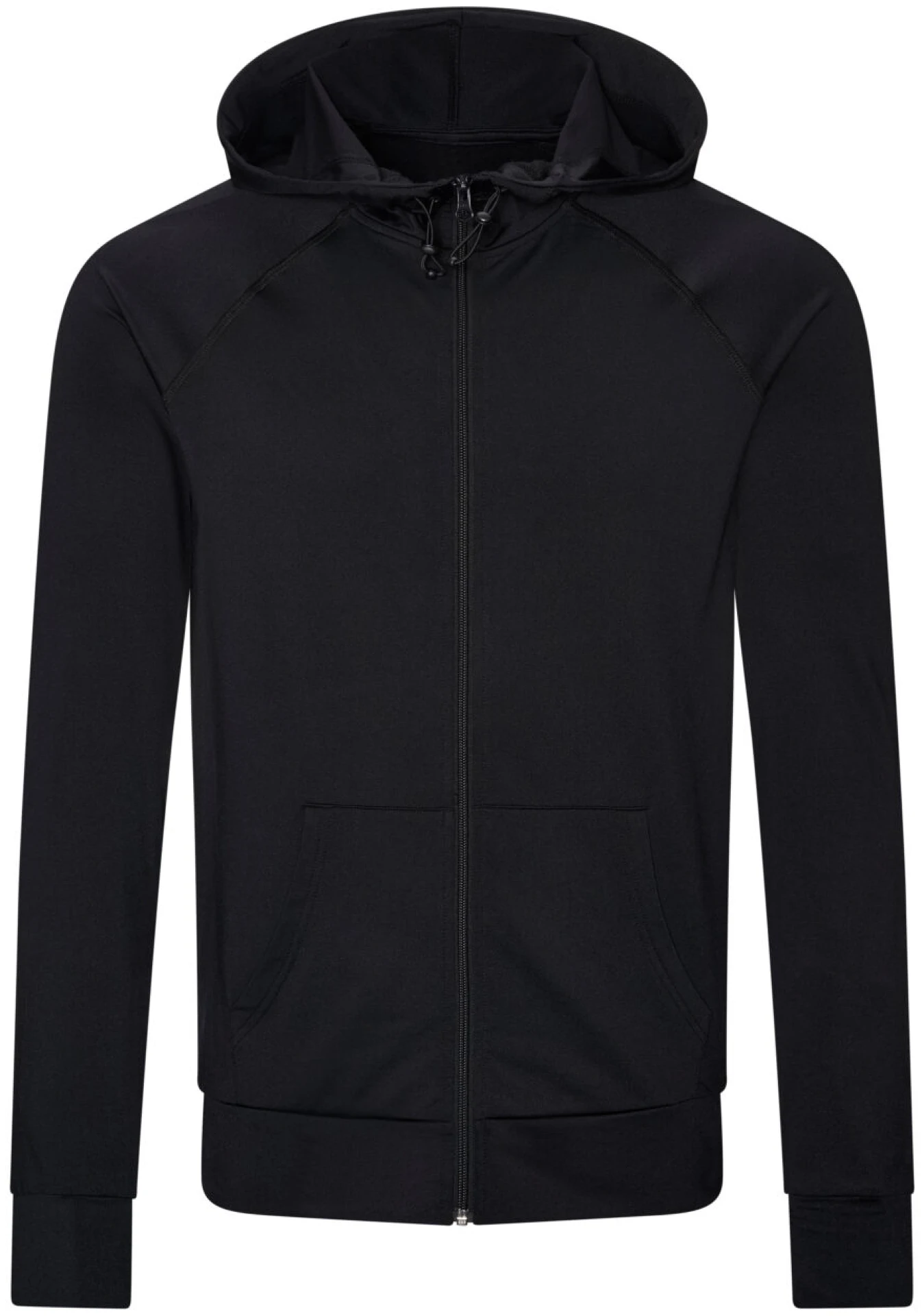 justcool-jc057-mens-cool-contrast-zoodie-jetblack-front-3 Just Cool Men's Cool Contrast Zoodie